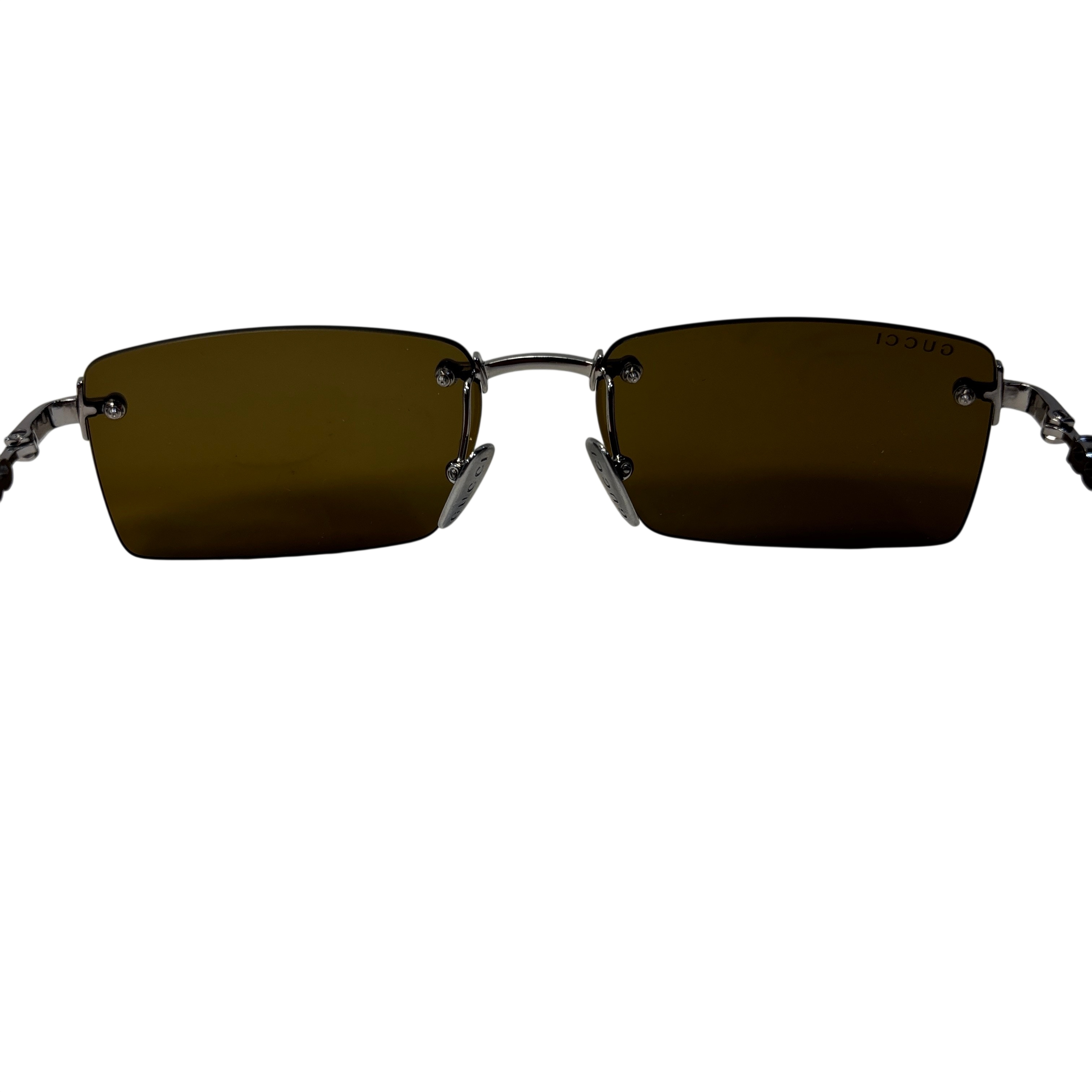 Gucci Rimless Rectangular Metal Frame Sunglasses GG1941S