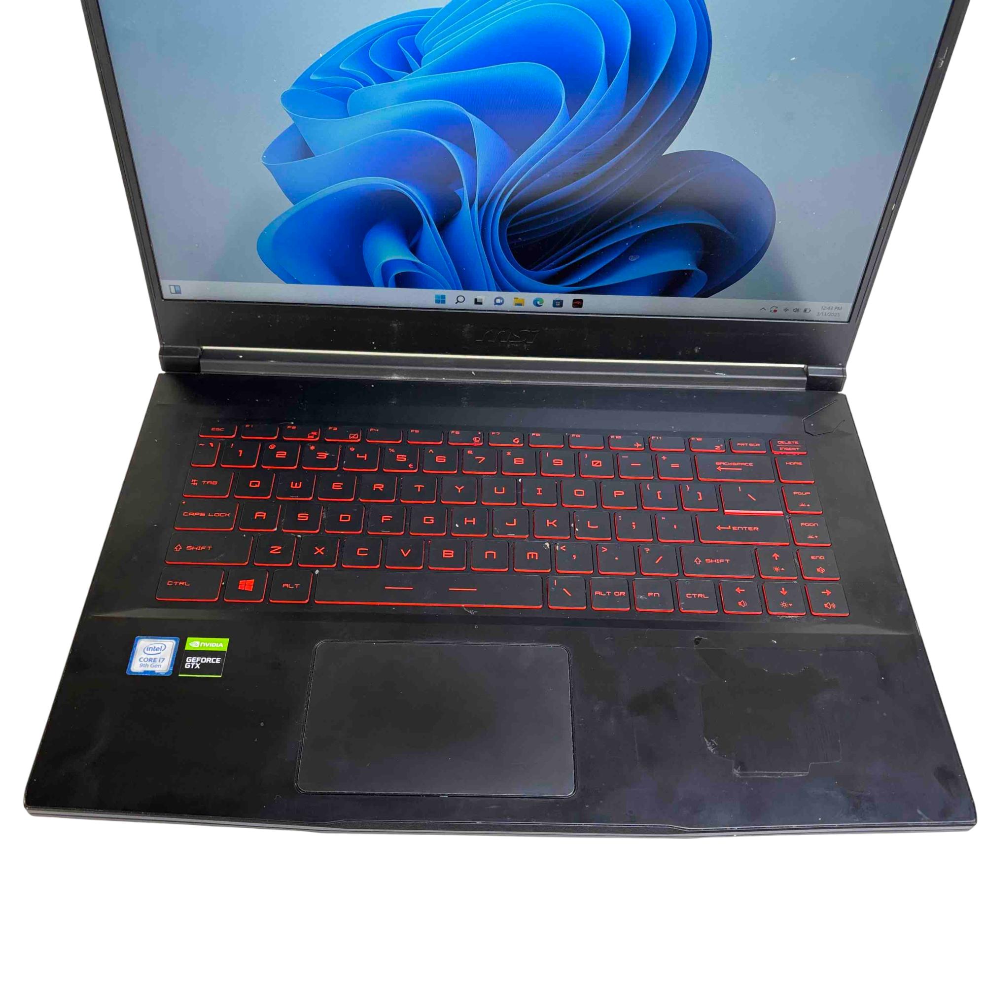 MSI GF63 Thin 9SC Intel Core i7-9750H 2.6GHz GTX 1650 8GB RAM 