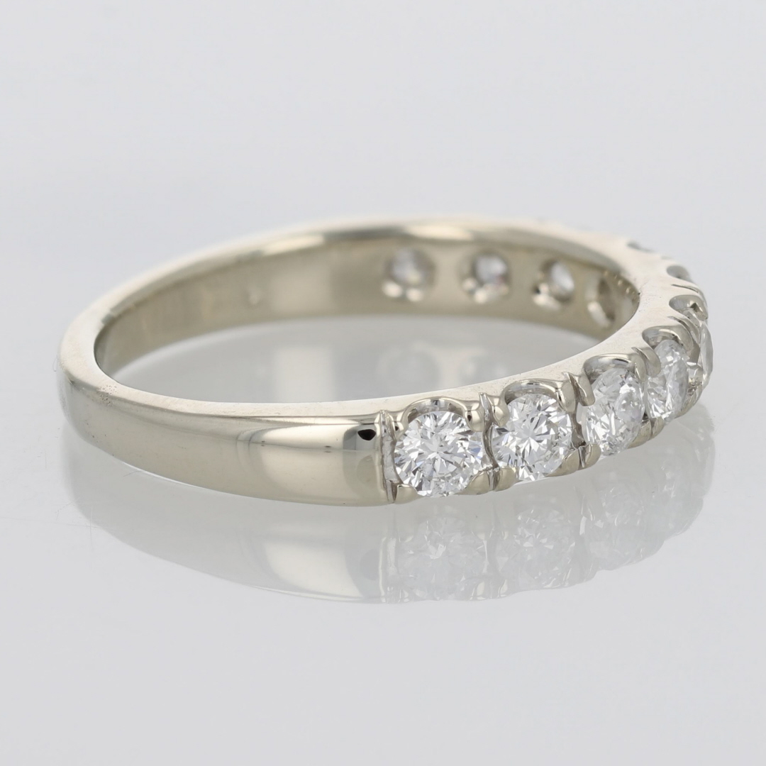 1.24ctw Round Cut Diamond Prong Set Wedding Band Ring 14k White Gold ...