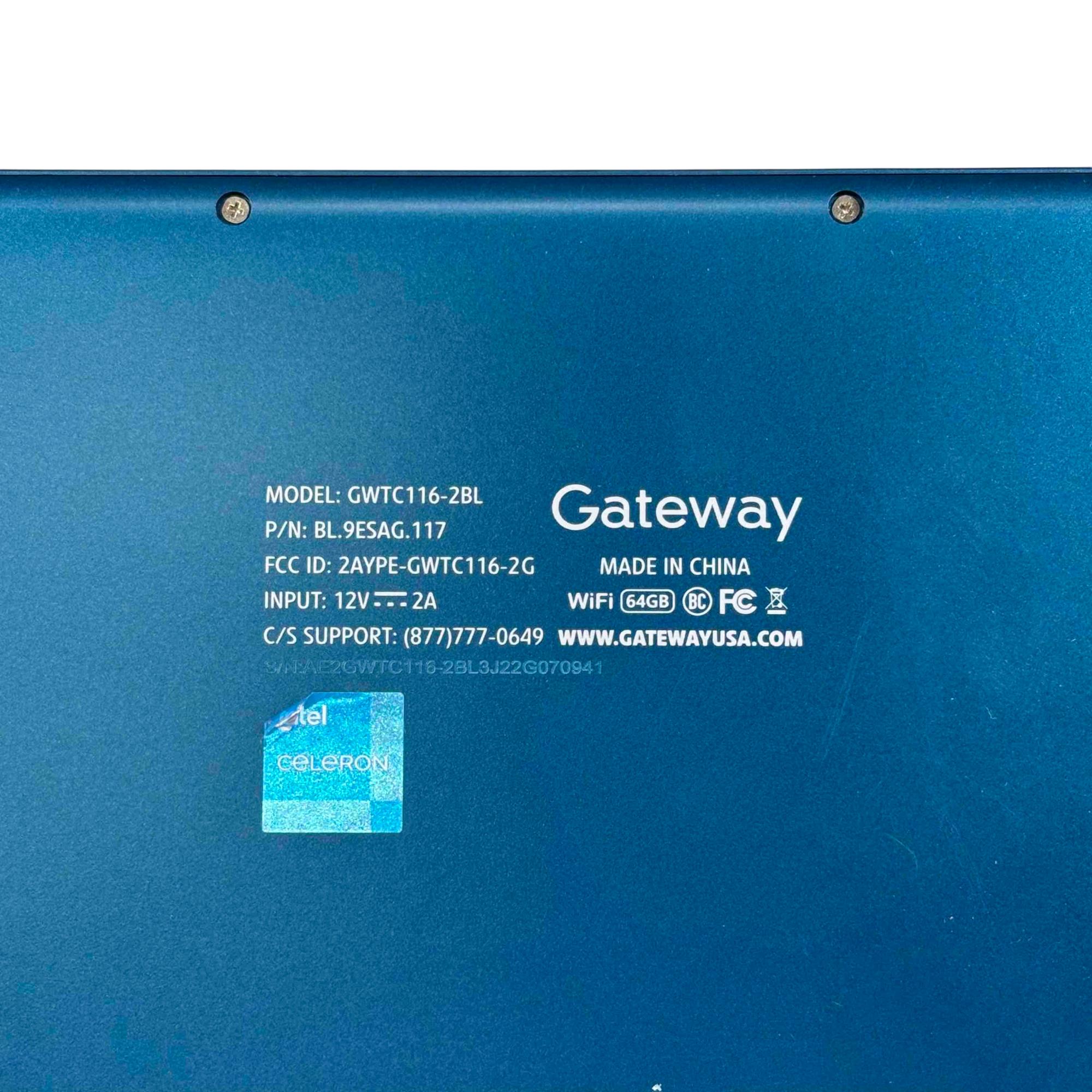 Gateway GWTC116-2BL Windows 11 Intel Celeron N4020 1.1GHz 4GB RAM 64GB ...