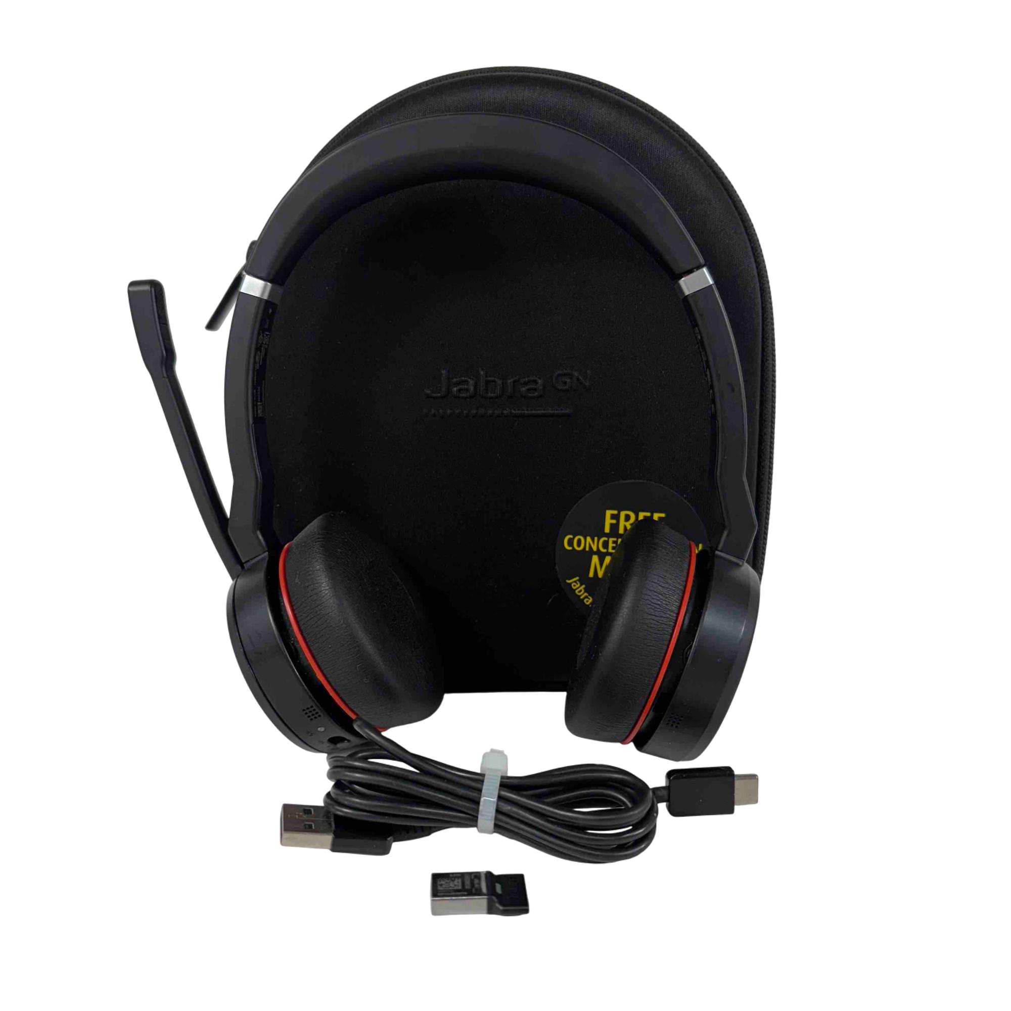 Jabra Evolve 75 HSC040W ヘッドセット 充電スタンド付き Jabra Evolve 75 Wireless Bluetooth Headset (model # HSC040W