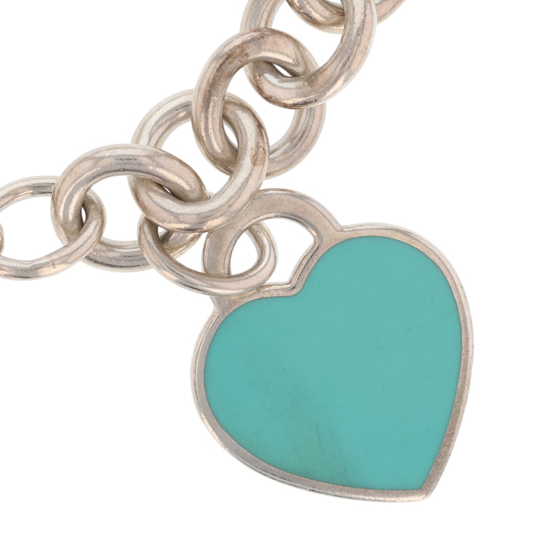 Return To Tiffany Blue Enamel Heart Tag 7.5