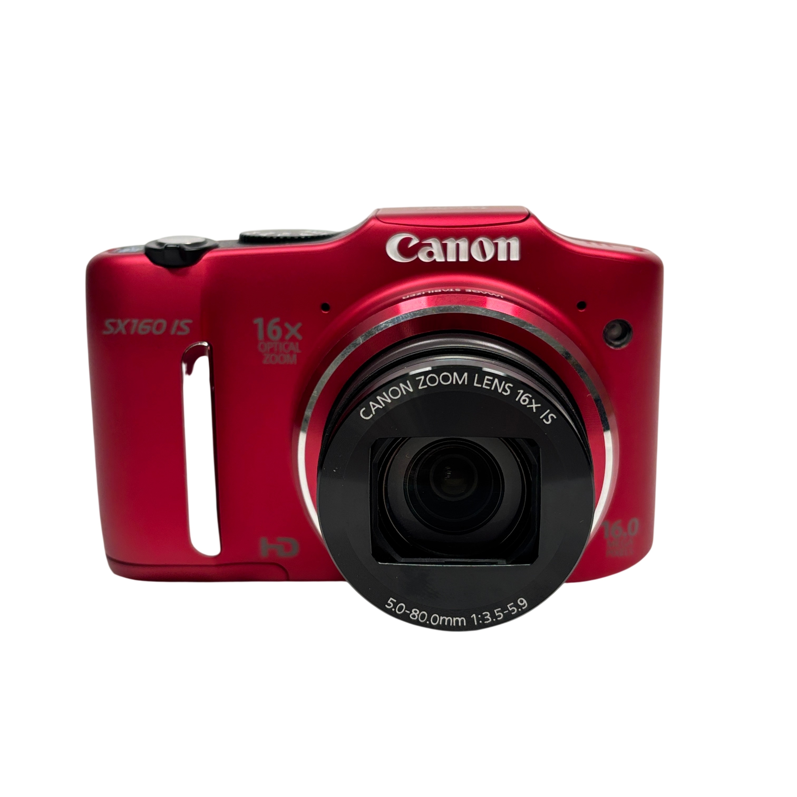 Canon SX160 IS 16MP 16x Optical Zoom Red Digital Camera