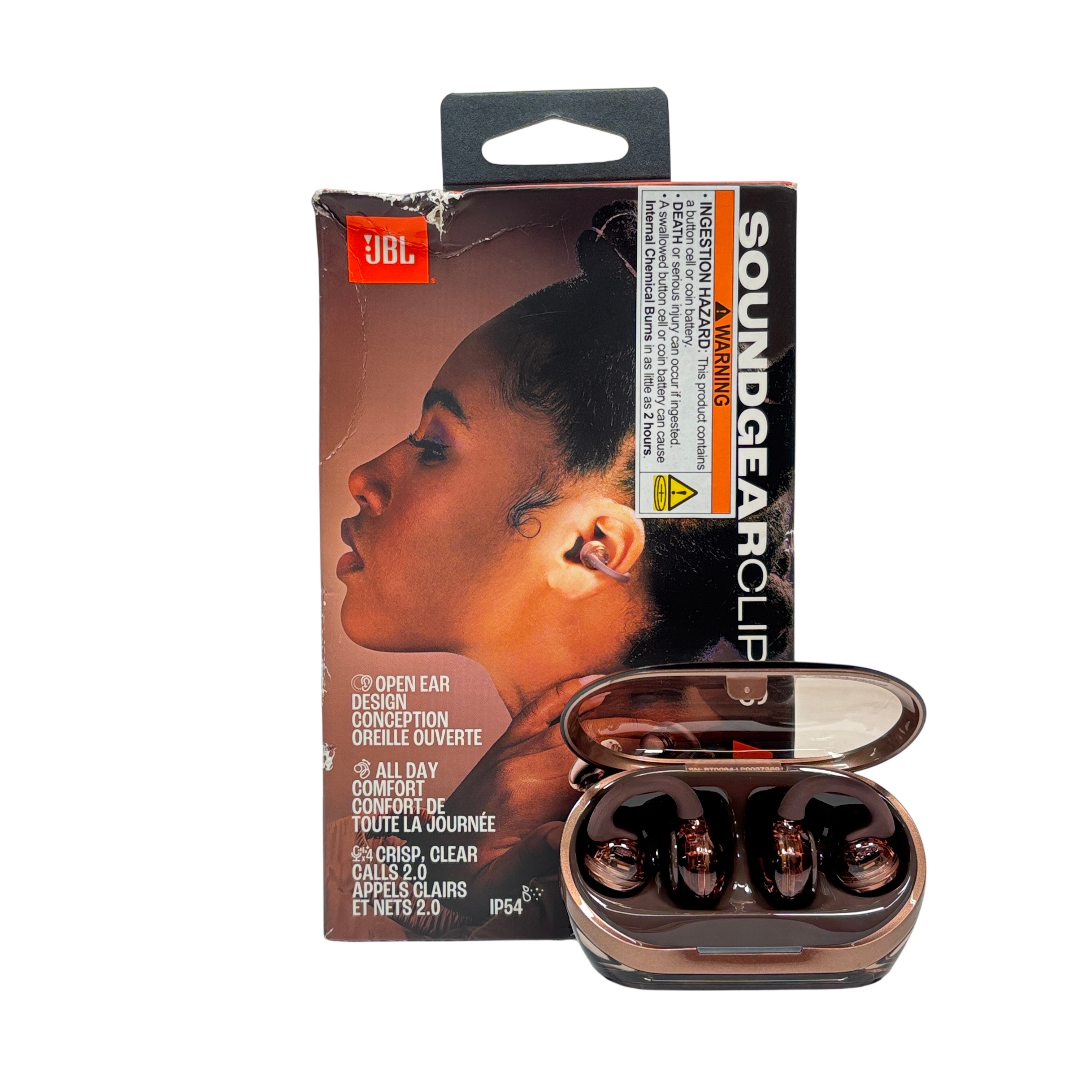 JBL SoundGear Clips Wireless Bluetooth Clip-On Headphones
