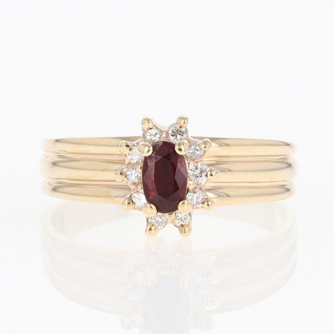 14k White Gold Genuine Ruby & .06CTW Diamond Halo-Style Pendant 14k White Gold Genuine Ruby & .06CTW Diamond Halo-Style Pendant