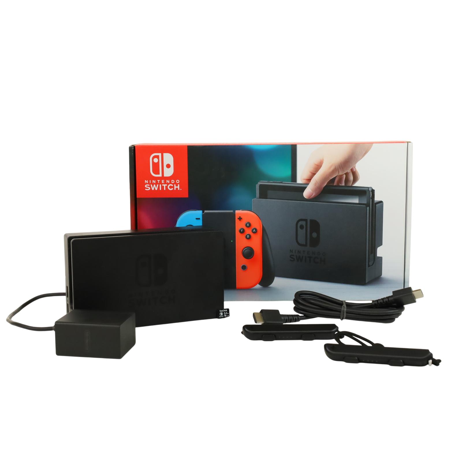 Nintendo Switch HAC-001 32GB + 64GB Video Game System - Red