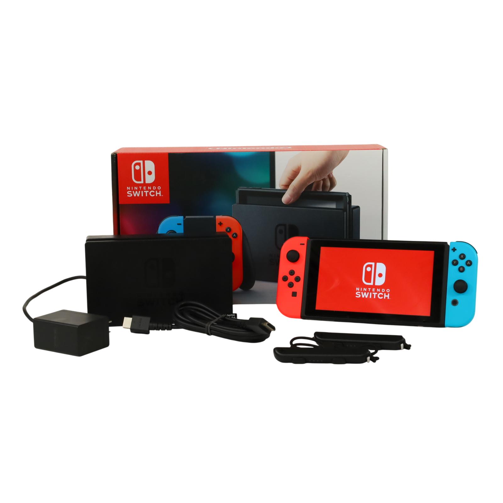 Nintendo Switch HAC-001 32GB + 64GB Video Game System - Red