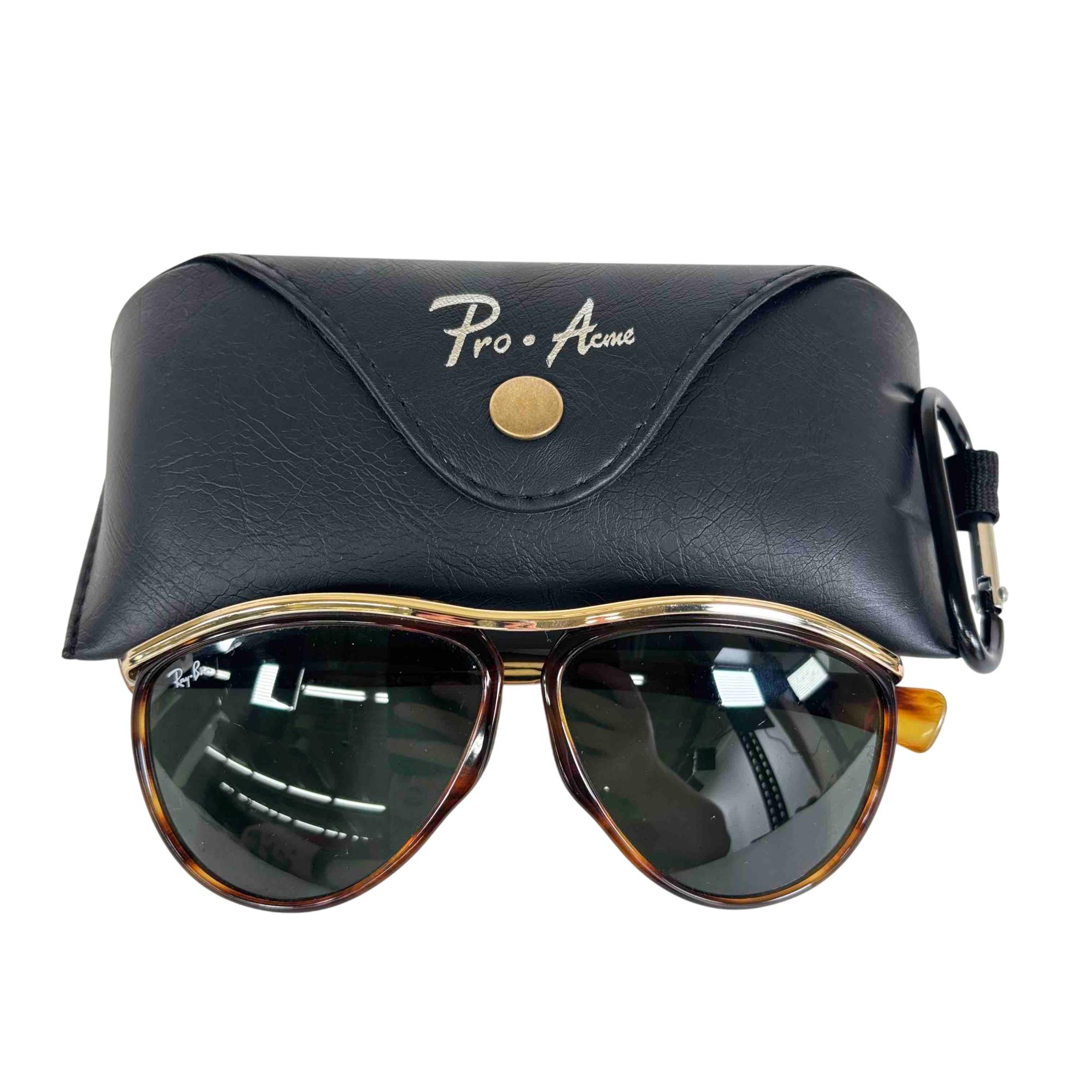 Ray-Ban Olympian RB2219 954/31 Striped Havana Frame Aviator Sunglasses