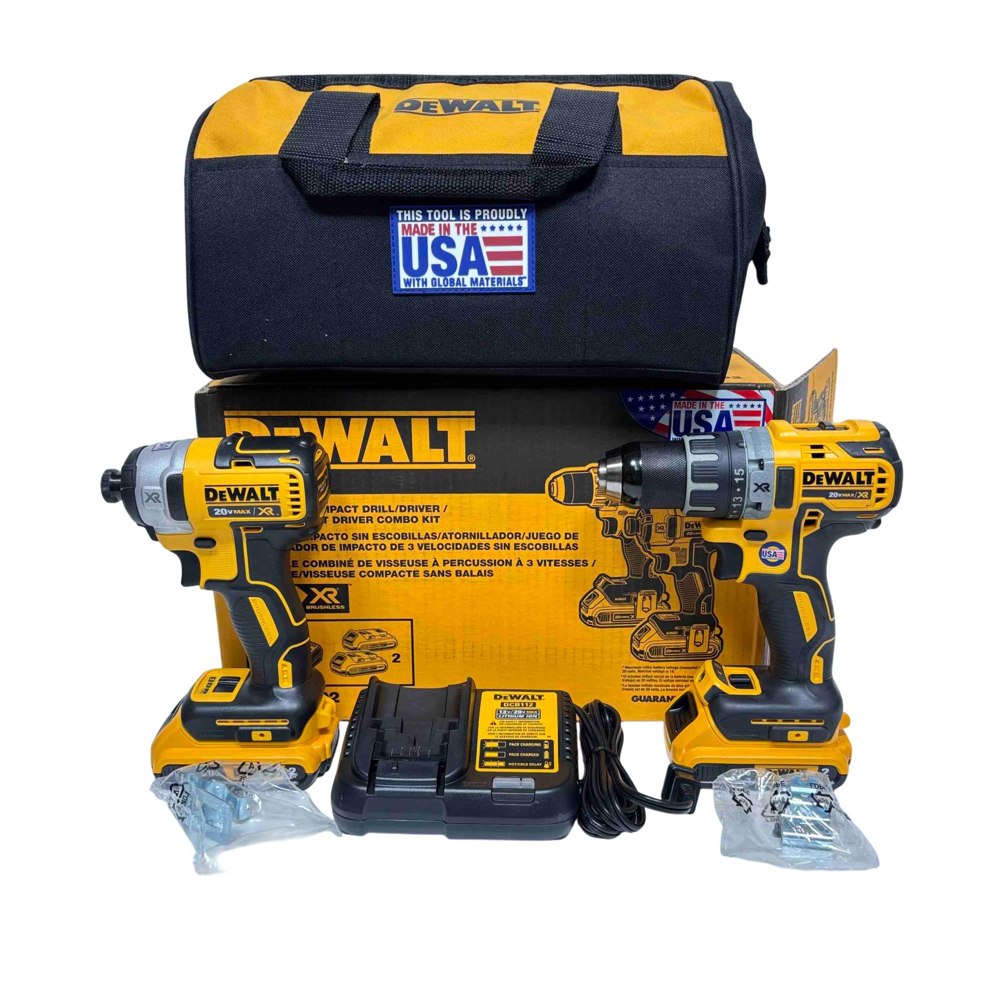 DeWalt DCK283D2 20V MAX XR Cordless Brushless Drill/Impact