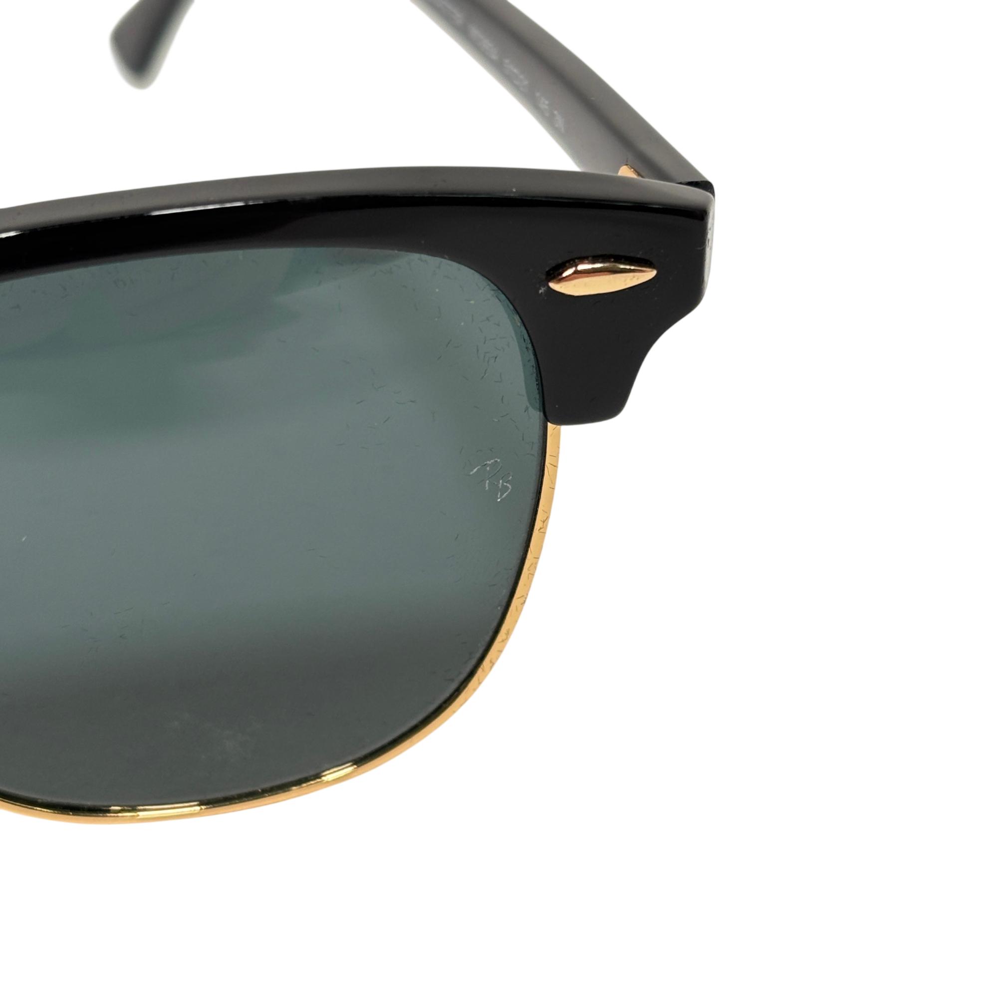 Ray-Ban Clubmaster Classic RB3016 W0365 Polished Black/Gold Sunglasses