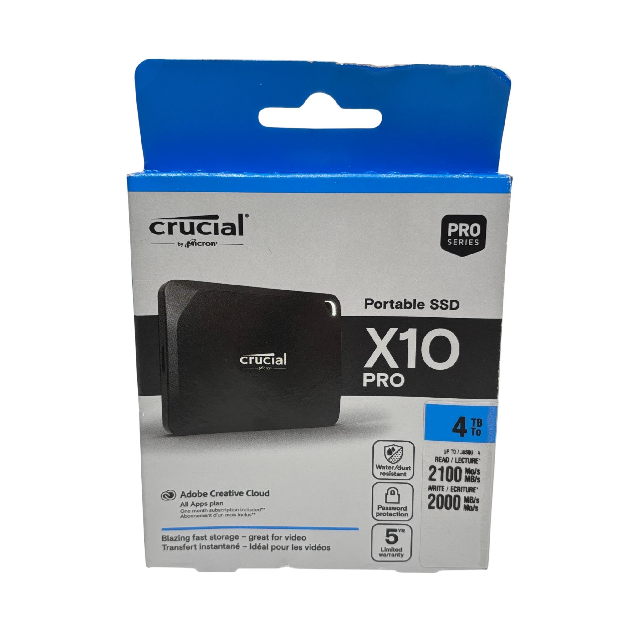 【美品】Crucial X10 Pro 4TB Portable SSD Amazon.com: Crucial X10 Pro 4TB Portable SSD, Up to 2100MB/s Read