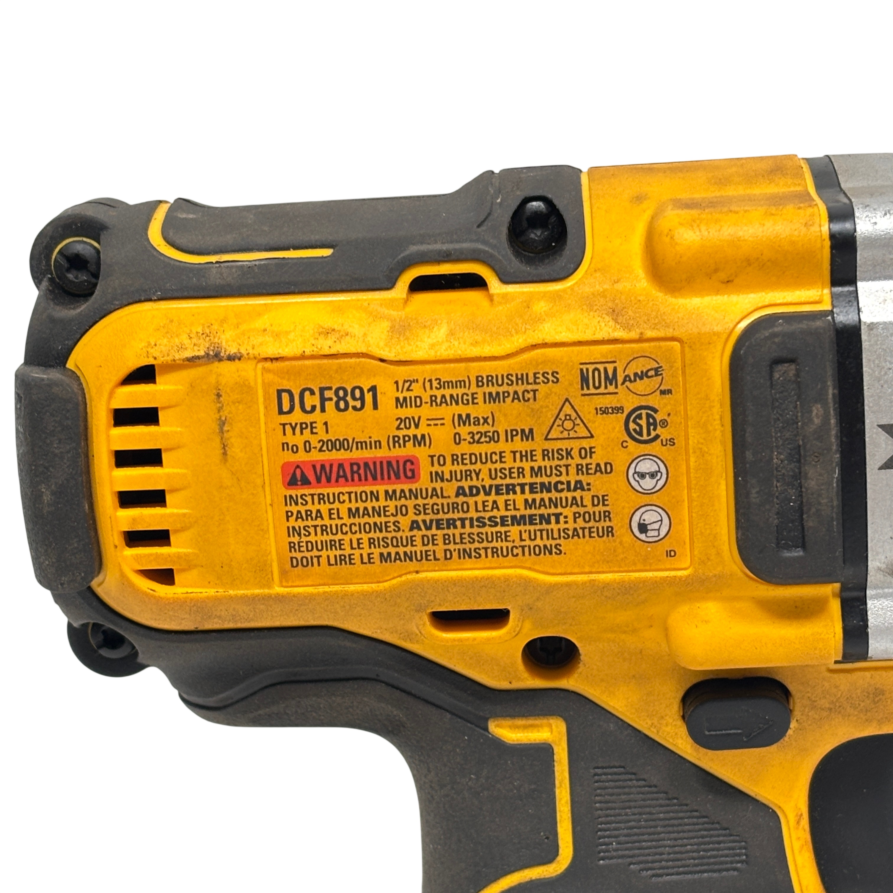 DEWALT DCF891 20-Volt MAX XR Lithium-Ion Cordless 1/2 in. Impact Wrench