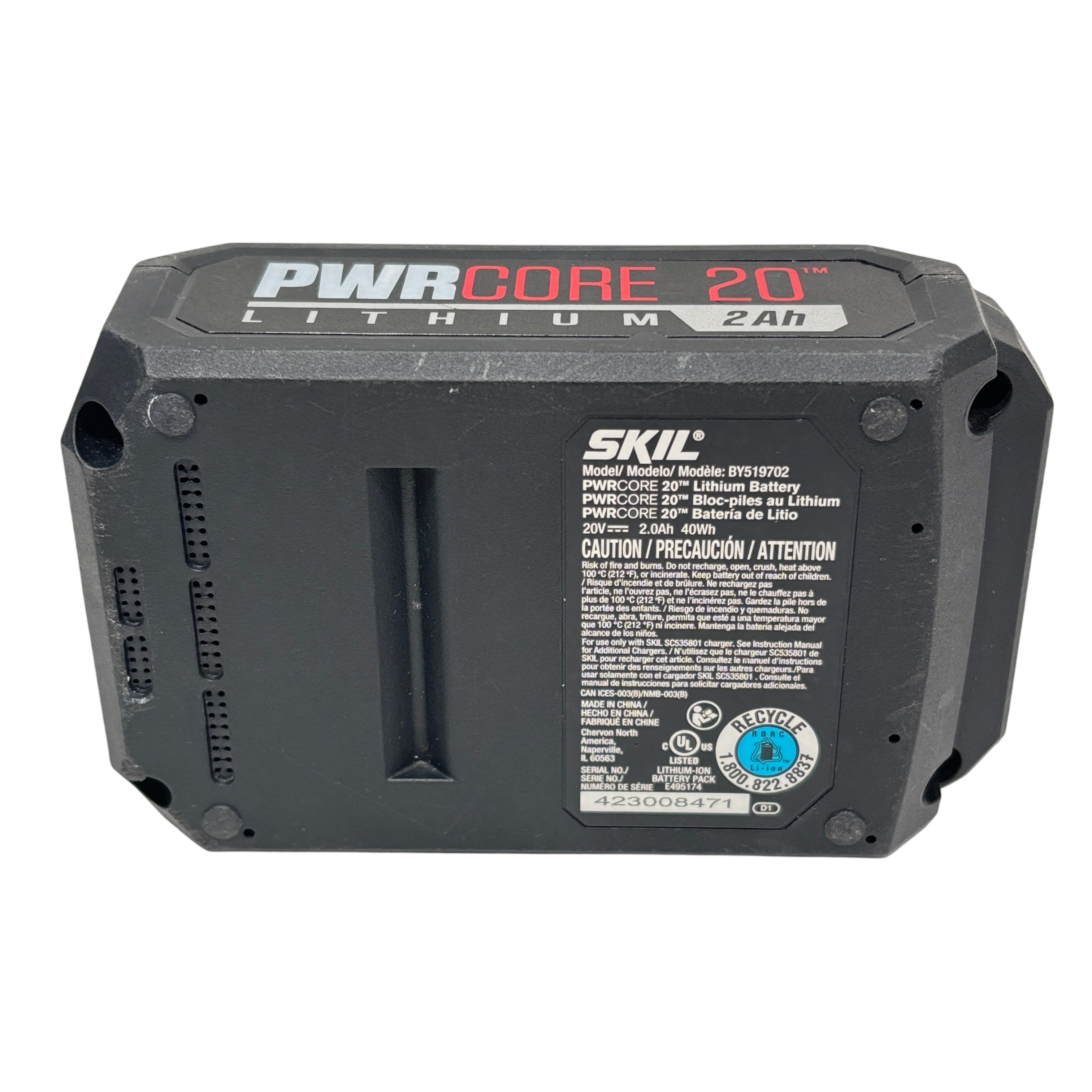 Skil BY519702 20V PWR CORE 20 Lithium Ion 2.0Ah Battery Pack