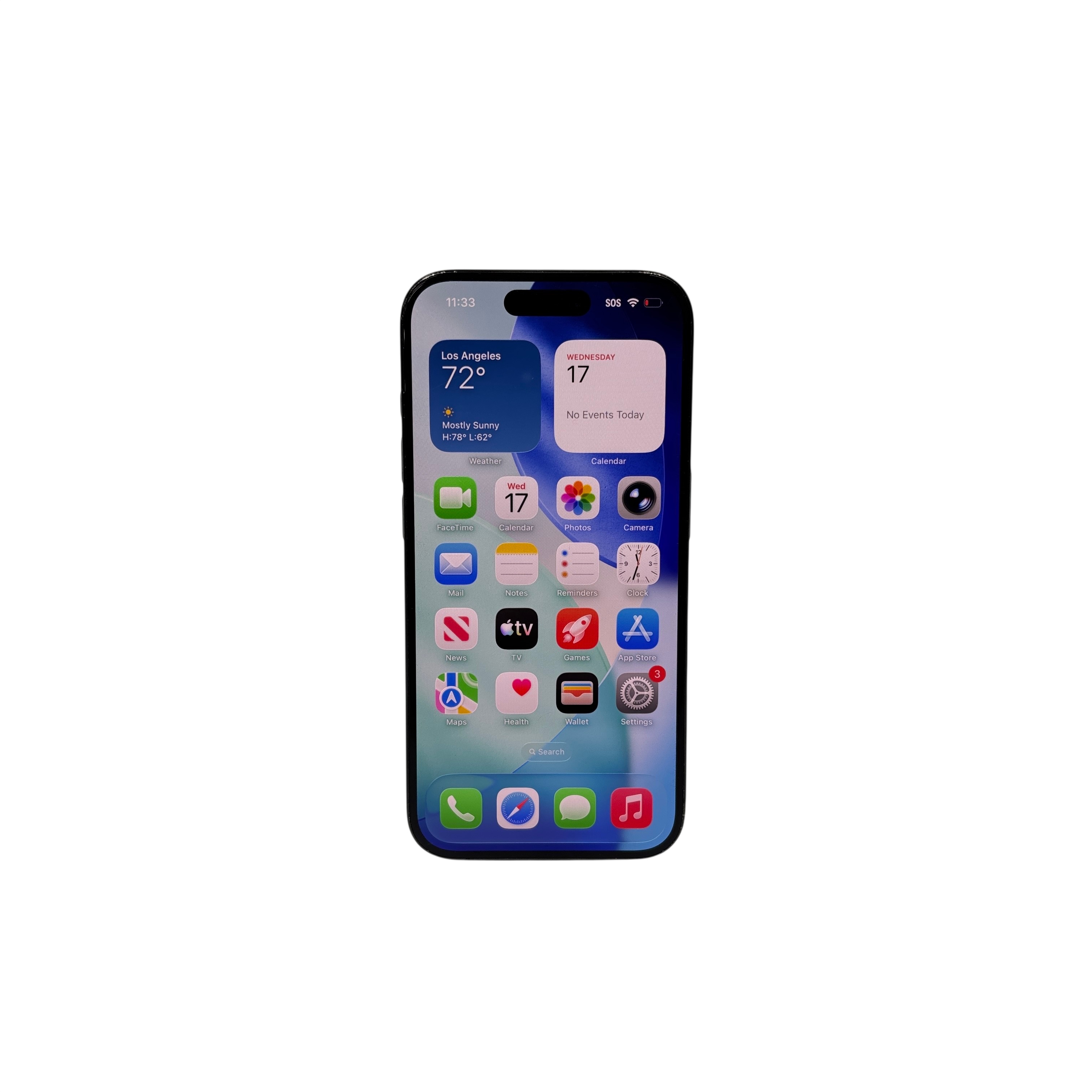 Apple iPhone 15 Pro MTQM3LL/A Black Titanium 128GB 6.1