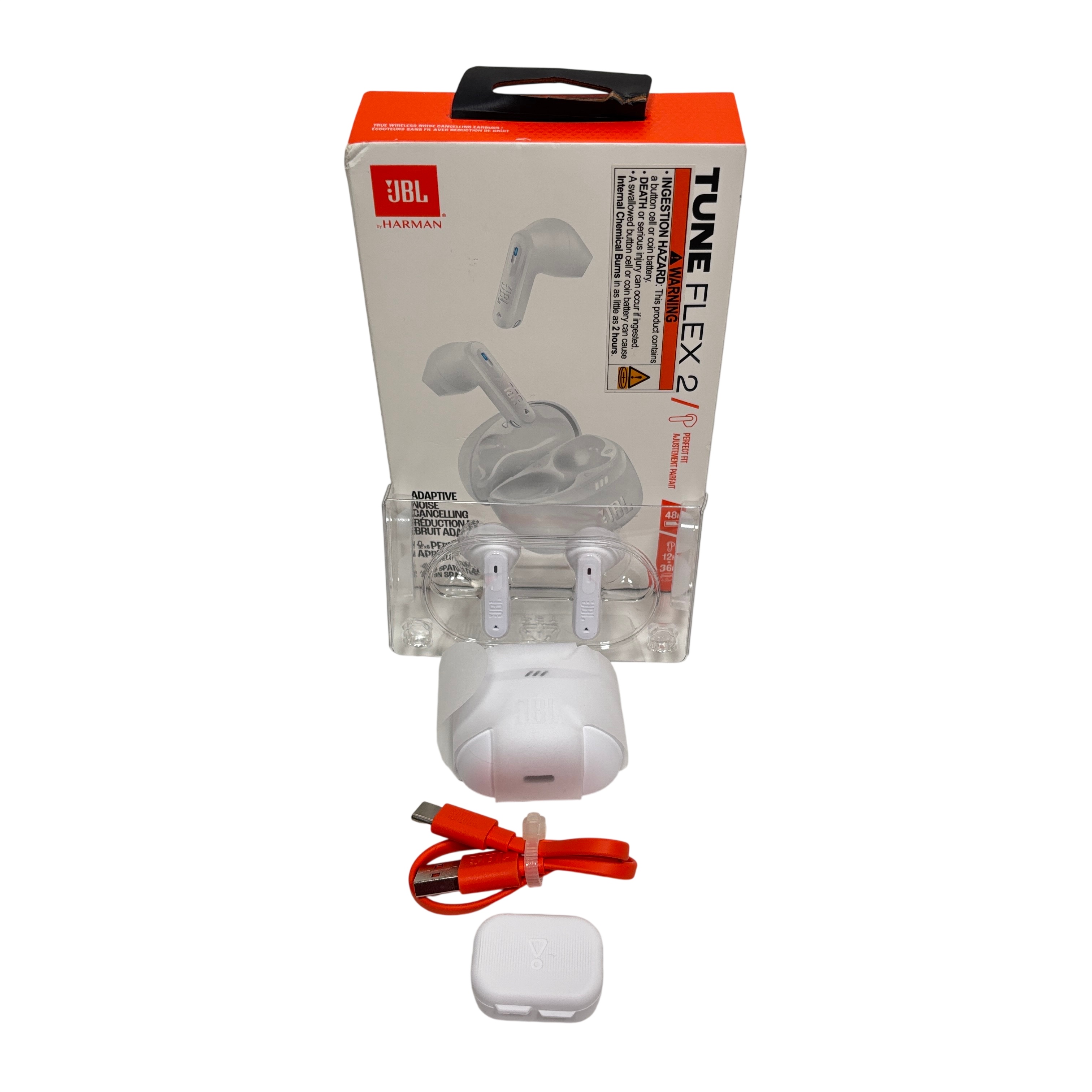 JBL Tune Flex 2 JBLTFLEX2WHTAM True Wireless Noise Cancelling Earbuds