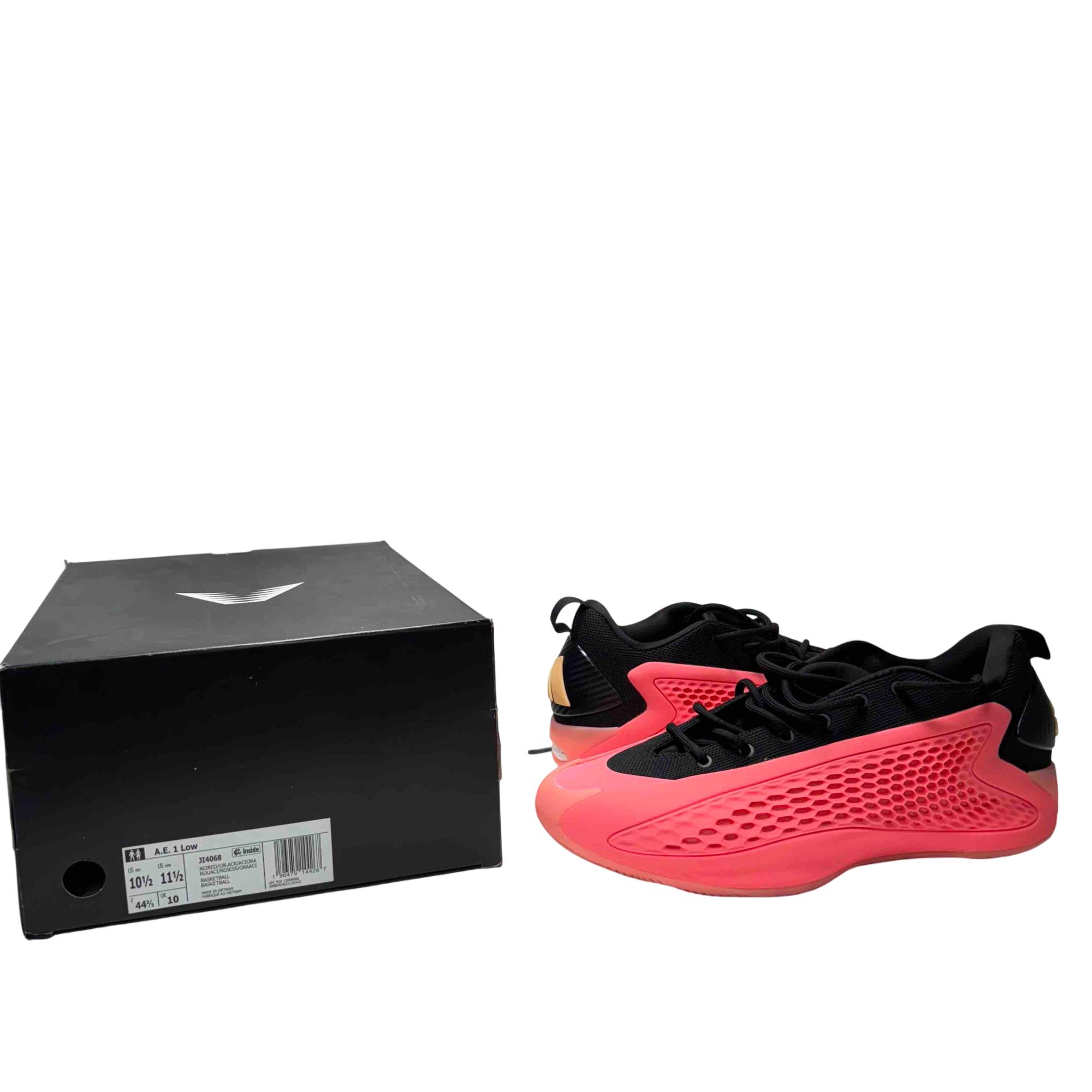 Adidas JI4068 A.E. 1 Low Basketball Sneakers Acid Red Core Black