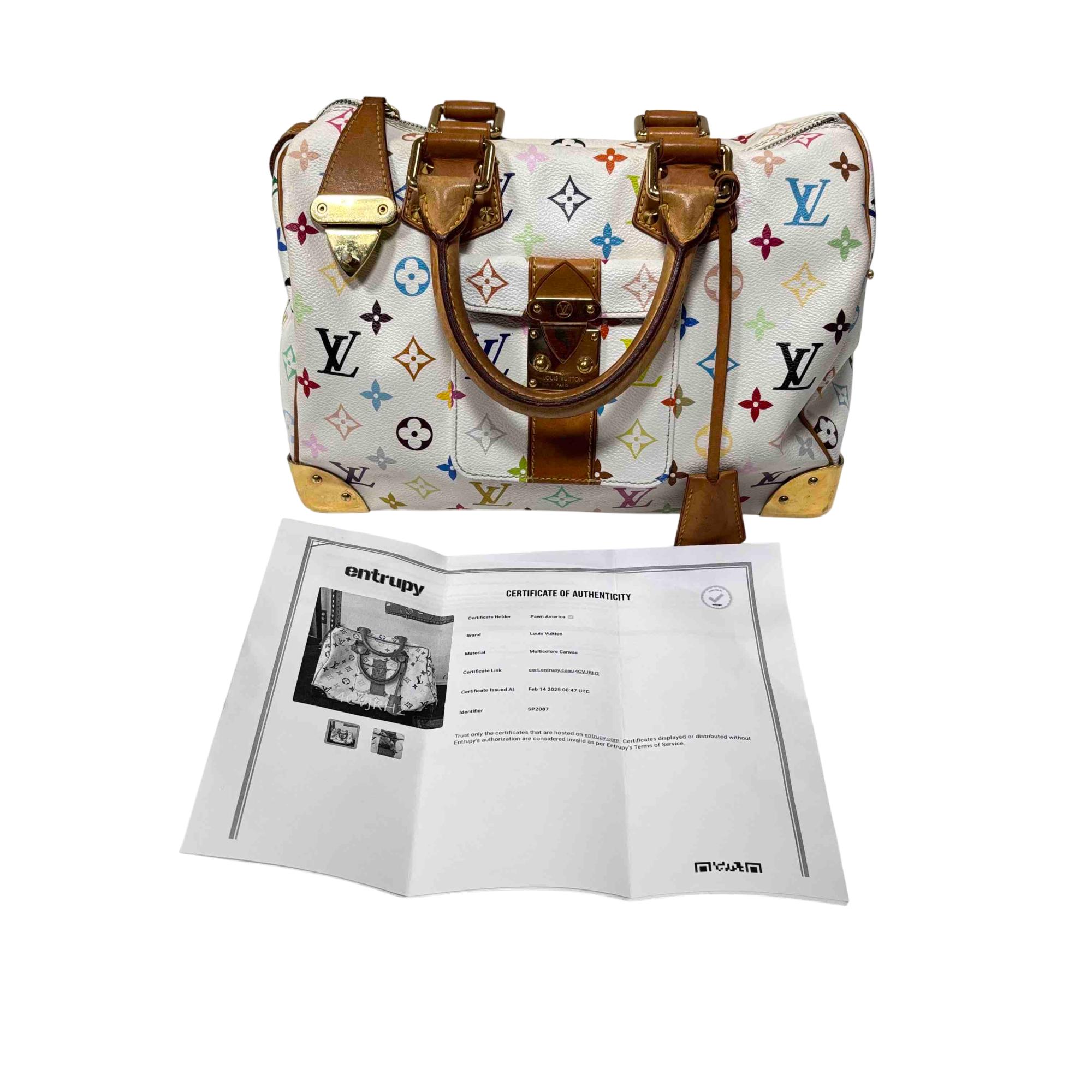 ルイヴィトンspeedy30 Louis Vuitton Speedy 30 Multicolor Monogram White Handbag
