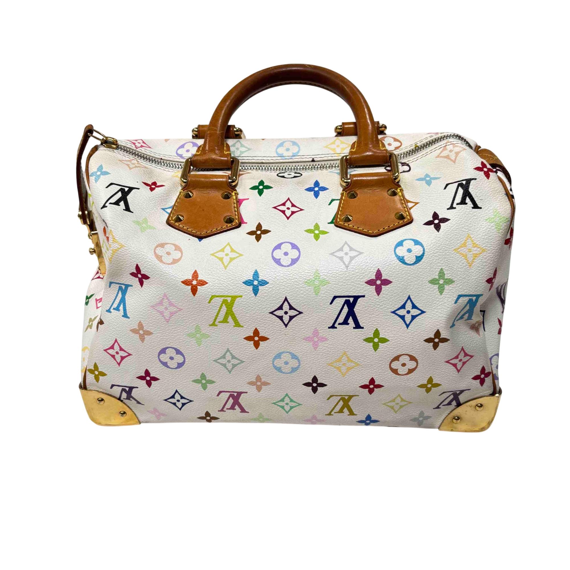 ルイヴィトンspeedy30 Louis Vuitton Speedy 30 Multicolor Monogram White Handbag