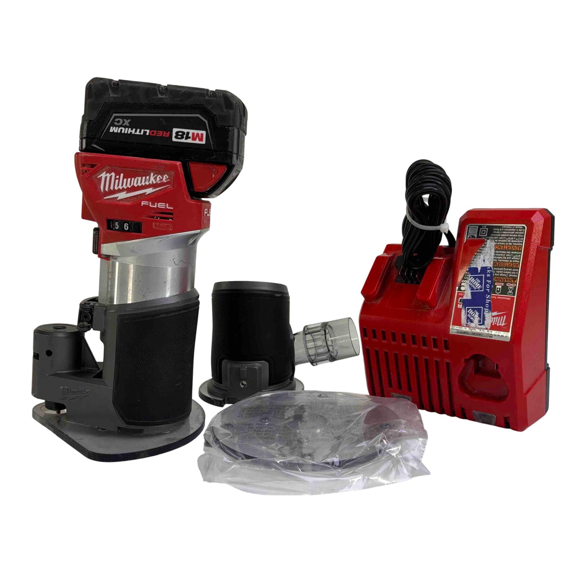 M18 FUEL 18-Volt Lithium-Ion Brushless Cordless Compact Router w/ Compact Router Offset Base