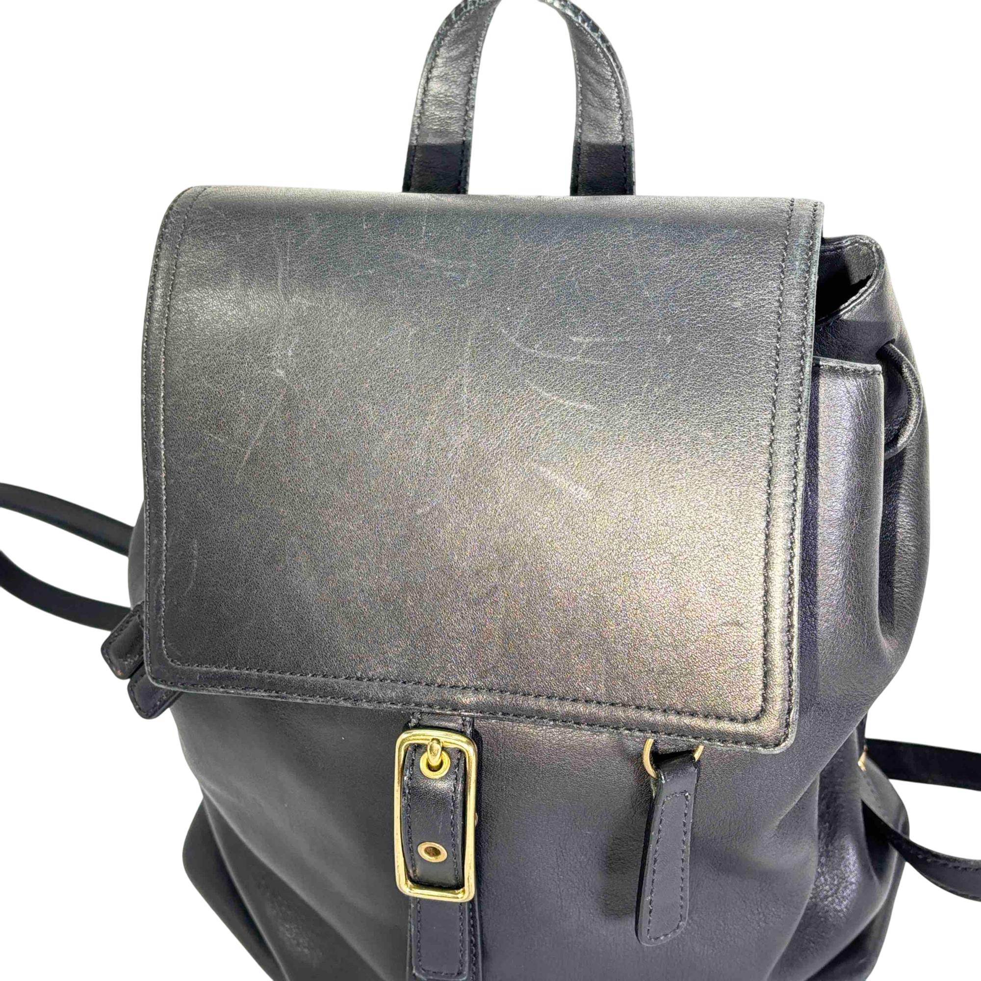Coach Legacy West Hampton Daypack 9827 Black Leather Backpack