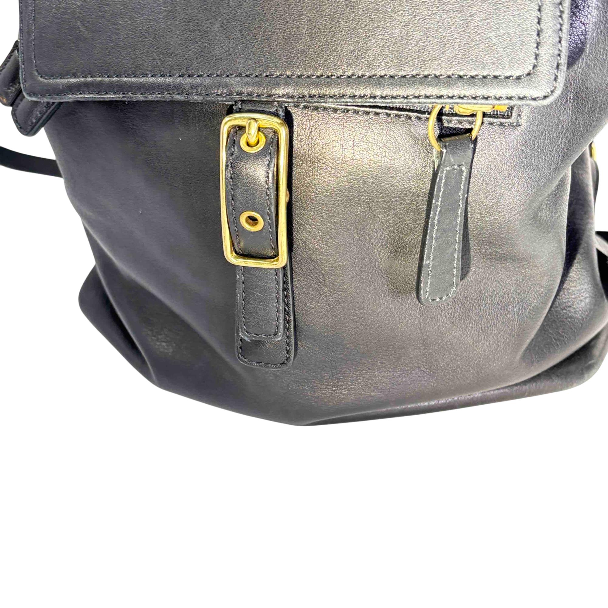 Coach Legacy West Hampton Daypack 9827 Black Leather Backpack display picture 3