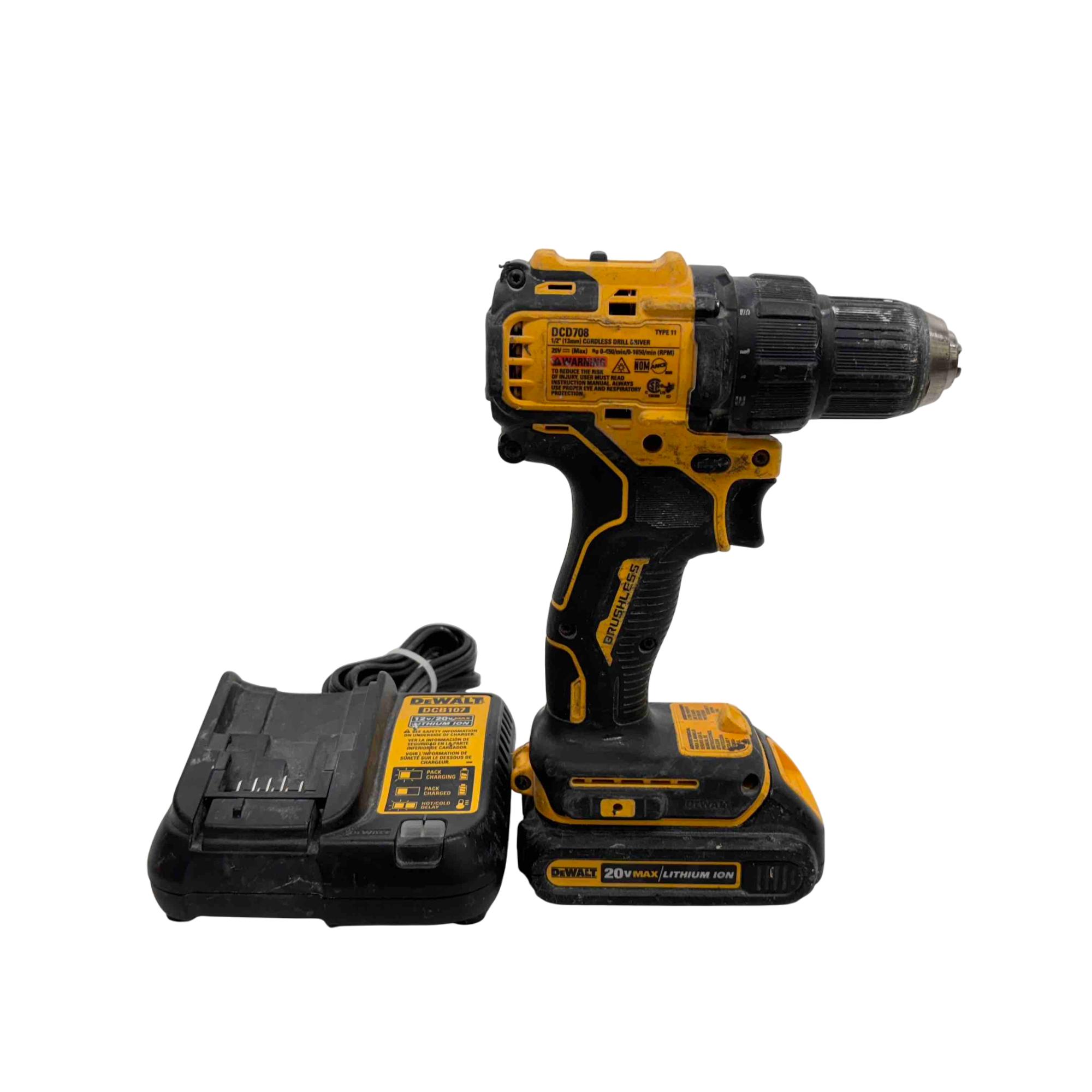 DeWalt DCD708 20V MAX Cordless Brushless Compact 1/2