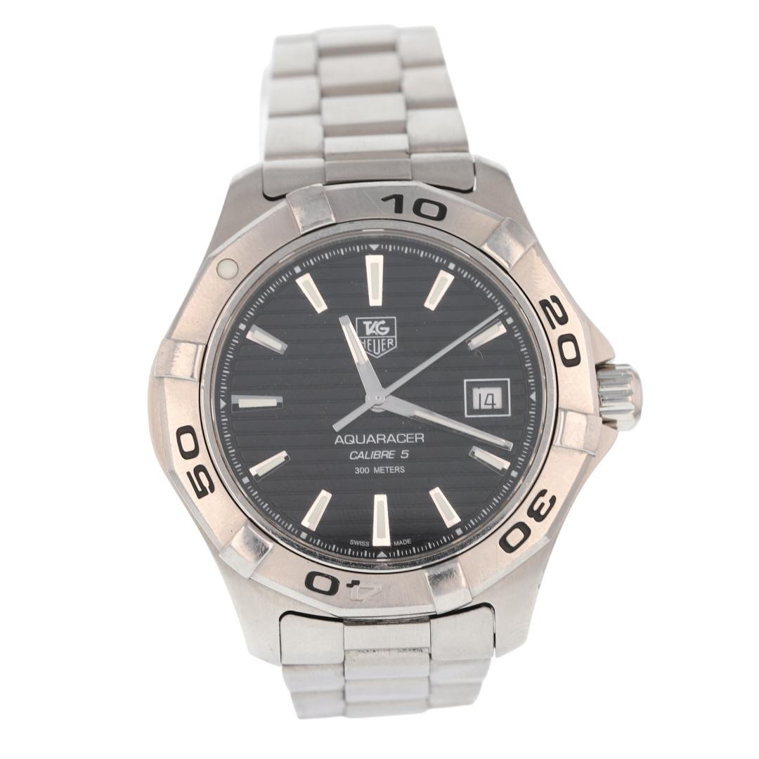 時計 TAGHeuer AQUARACER CALIBRE5 Tag Heuer Aquaracer Calibre 5 43mm Blue Dial Stainless Steel