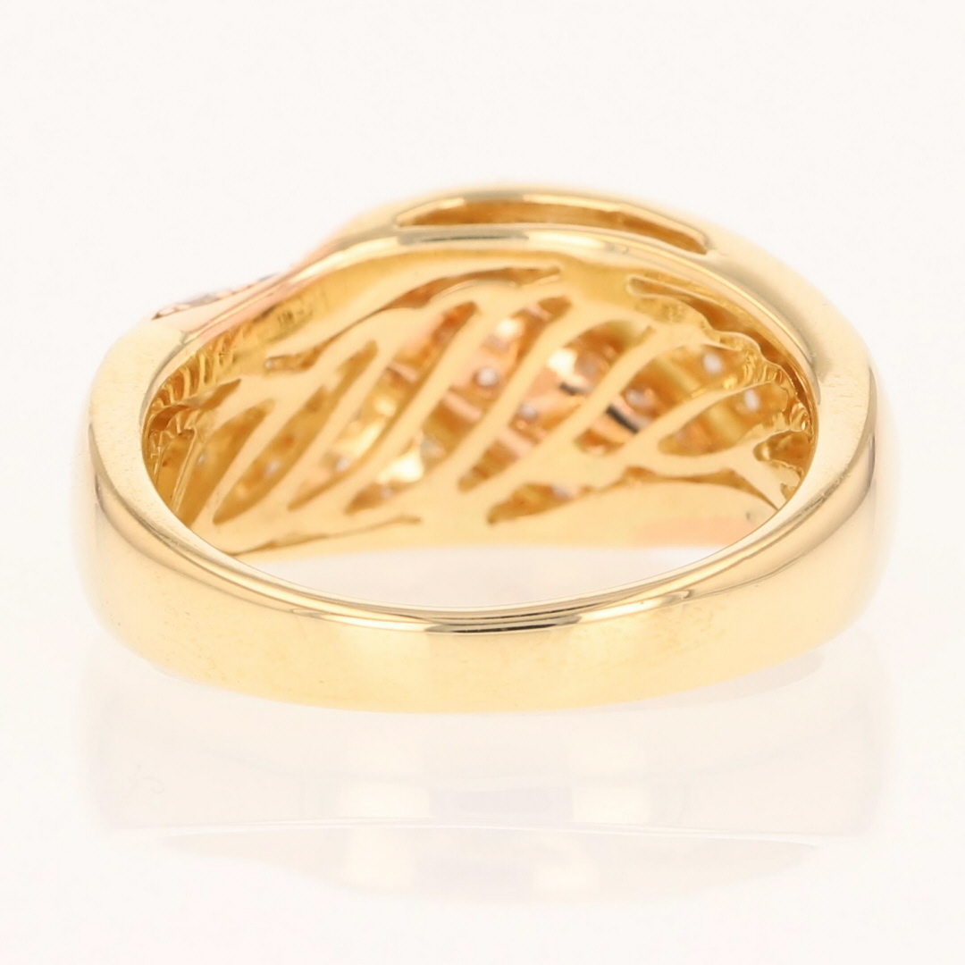 .96ctw Diamond Diagonal Pavé Set Cluster Band Ring 14k Multi-Tone Gold ...