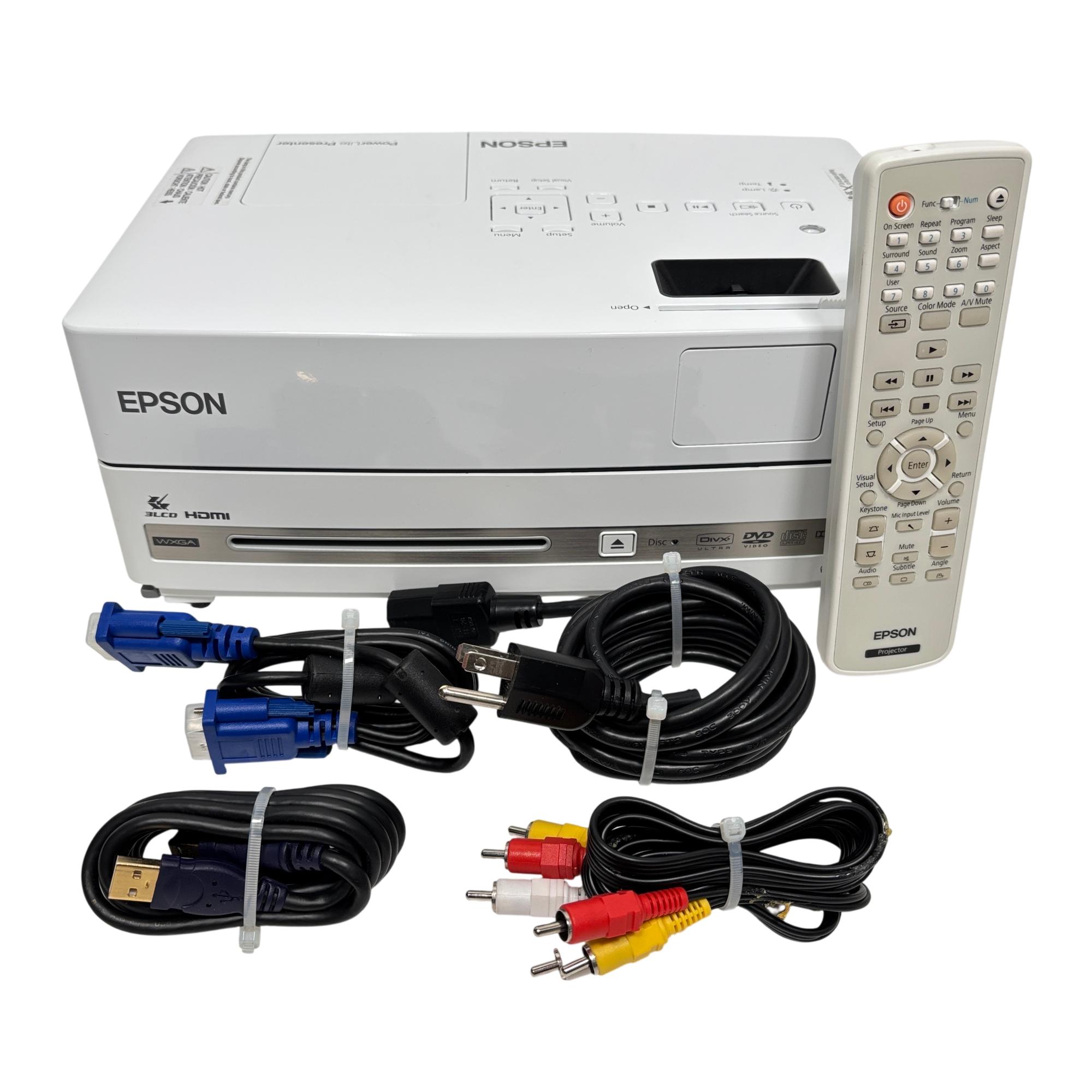 Epson PowerLite Presenter H335A Widescreen 3LCD WXGA Projector/DVD