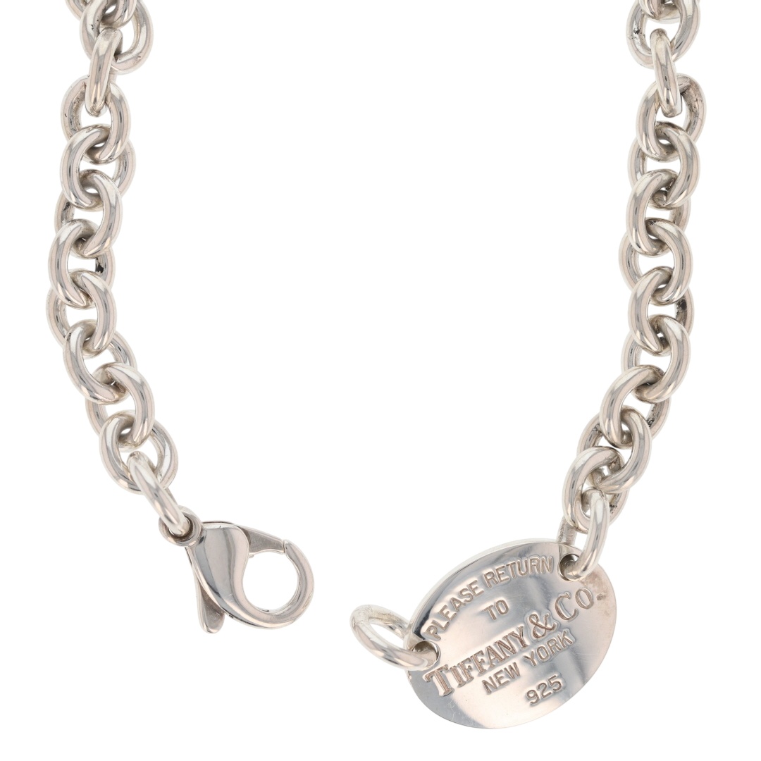 Return to Tiffany Oval Tag Rolo Link 15.5