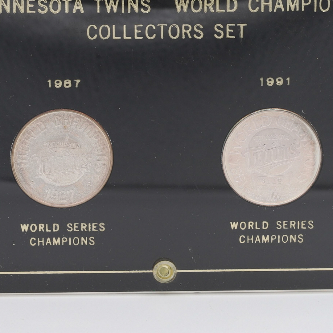 MN Twins 1987 & 1991 World Champions Collectors Set Silver Coins