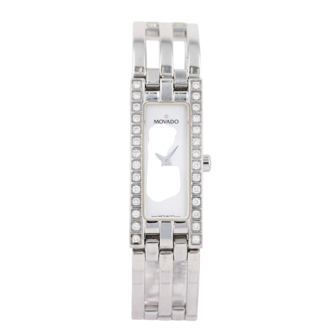Movado Esperanza Diamond Accents White Mother of Pearl Dial