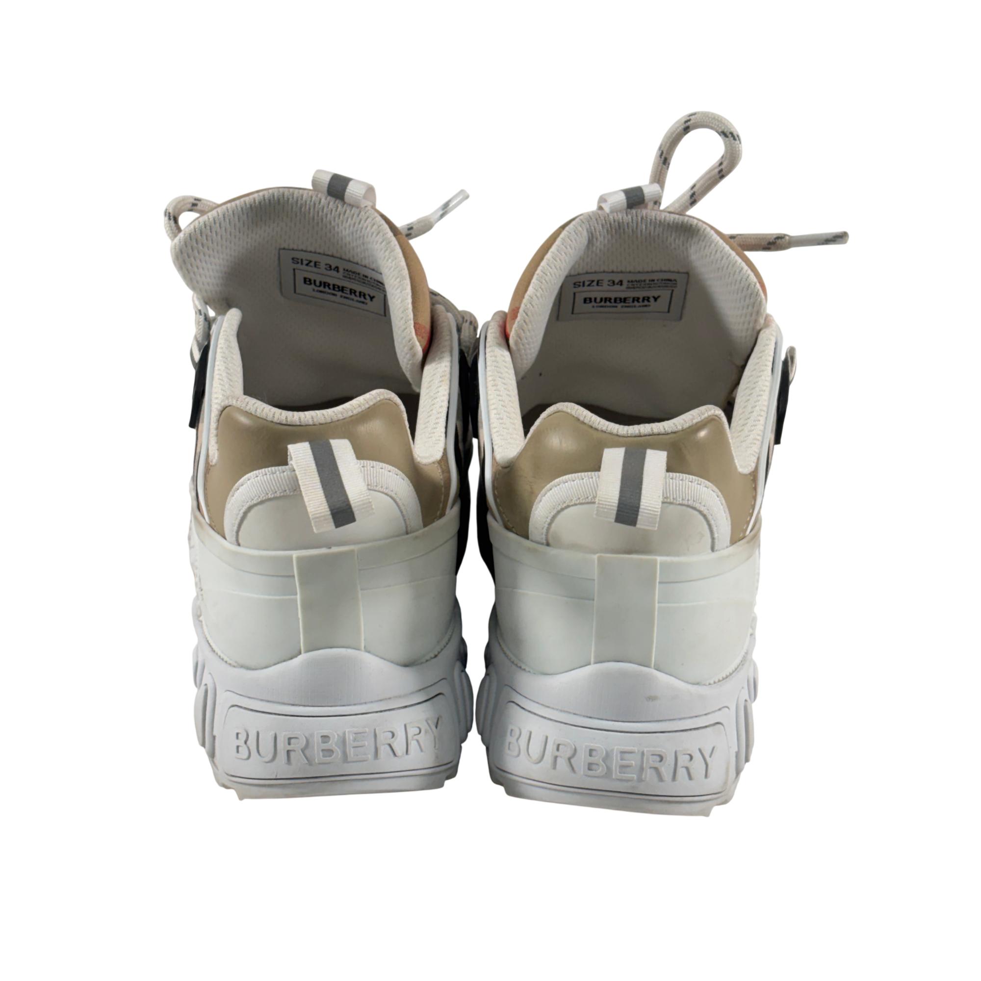 Burberry Arthur 8047532 Archive Beige Kids Size 34 Fashion Sneakers