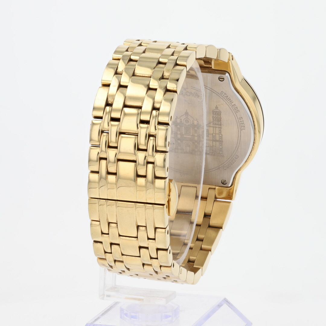 Bulova Modern Our Lady of Guadalupe Diamond Accent Stainless Steel