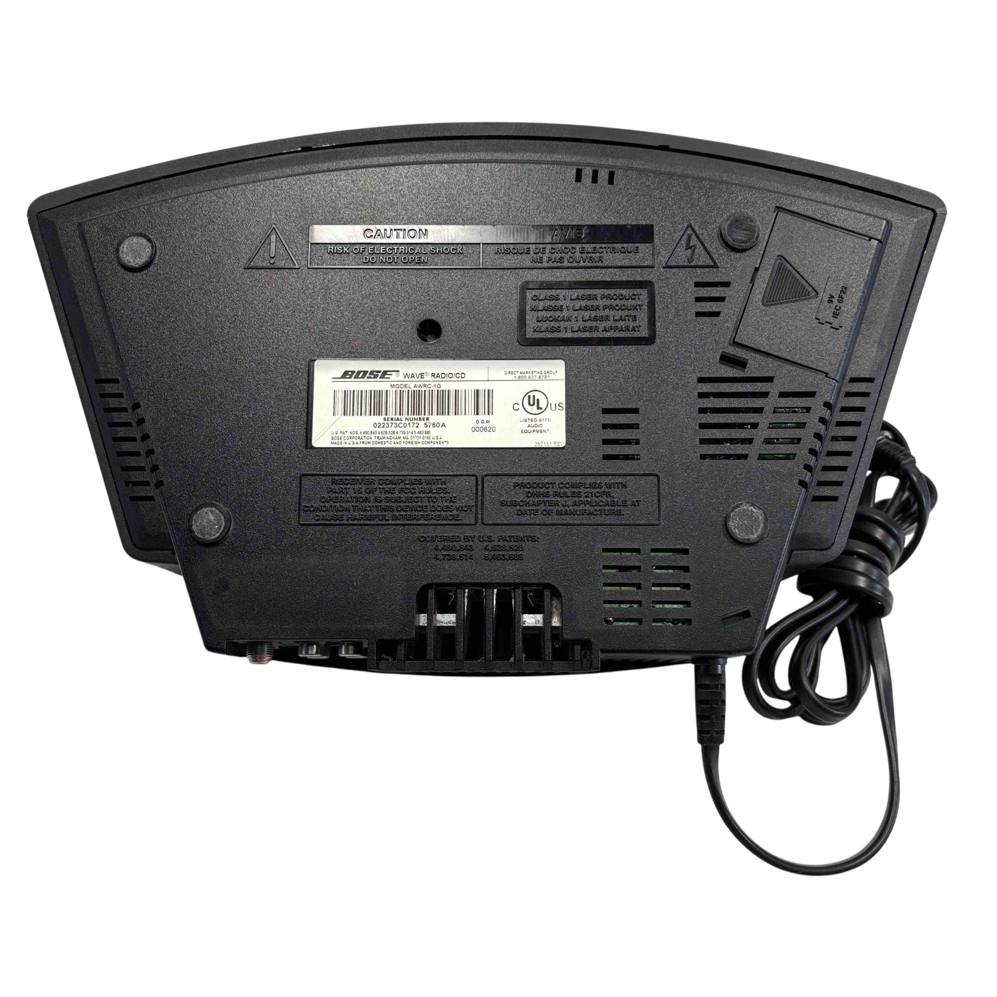 Bose AWRC-1G Black Wave Radio/CD Player Digital Alarm Clock