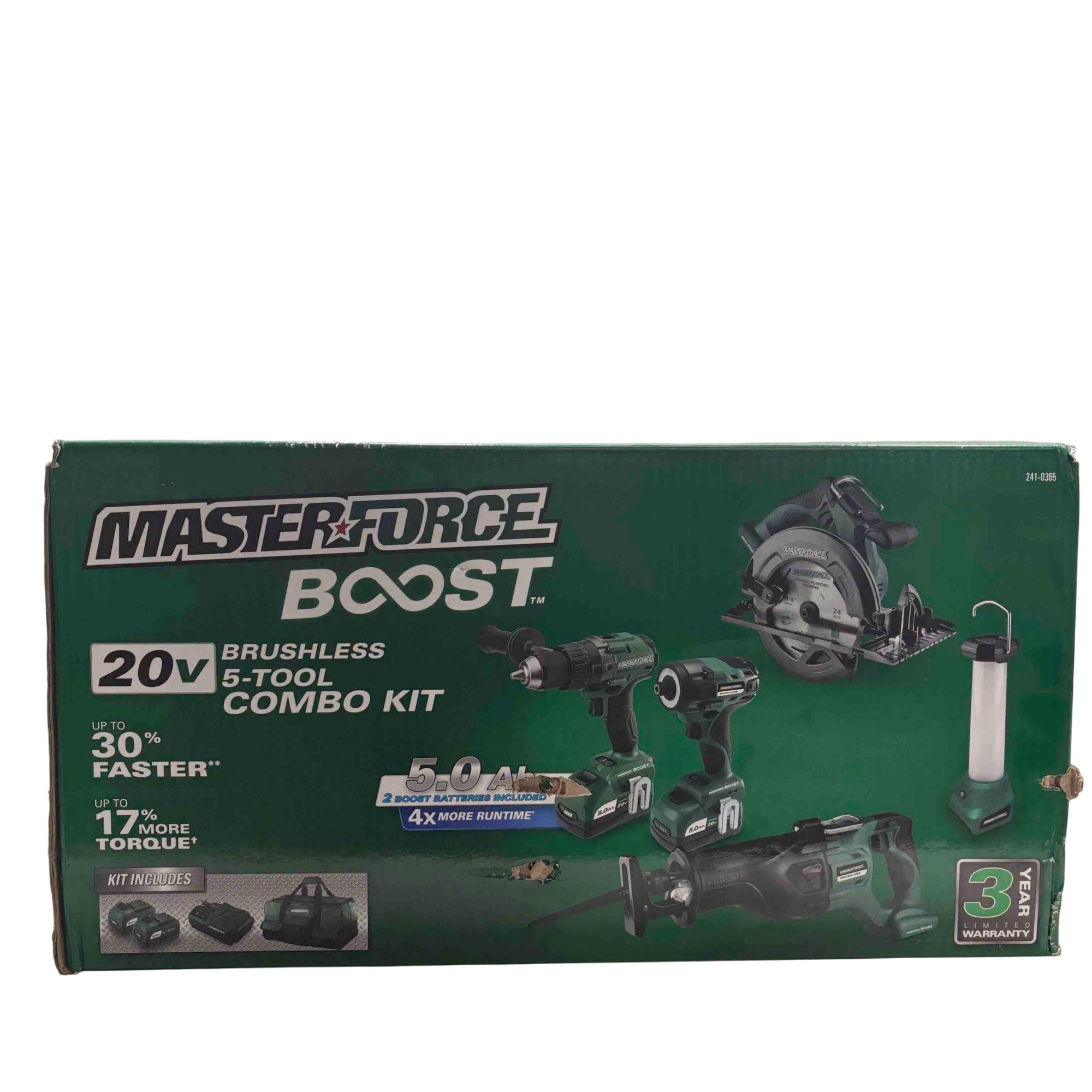 Masterforce Boost 241-0365 20V Brushless 5-Tool Combo Kit