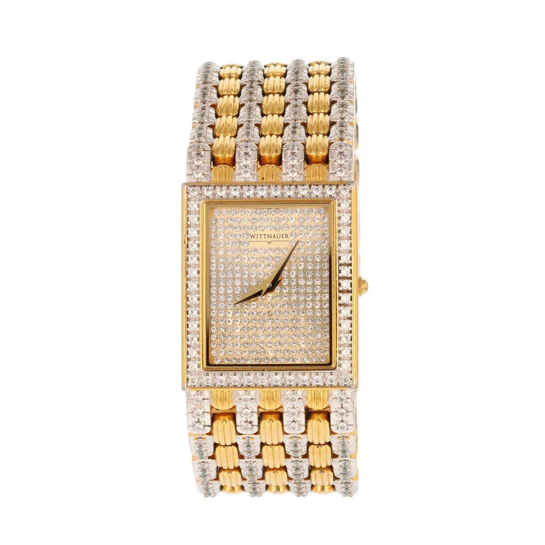 Wittnauer 26mm Gold Dial Crystal Accent Quartz Stainless Steel