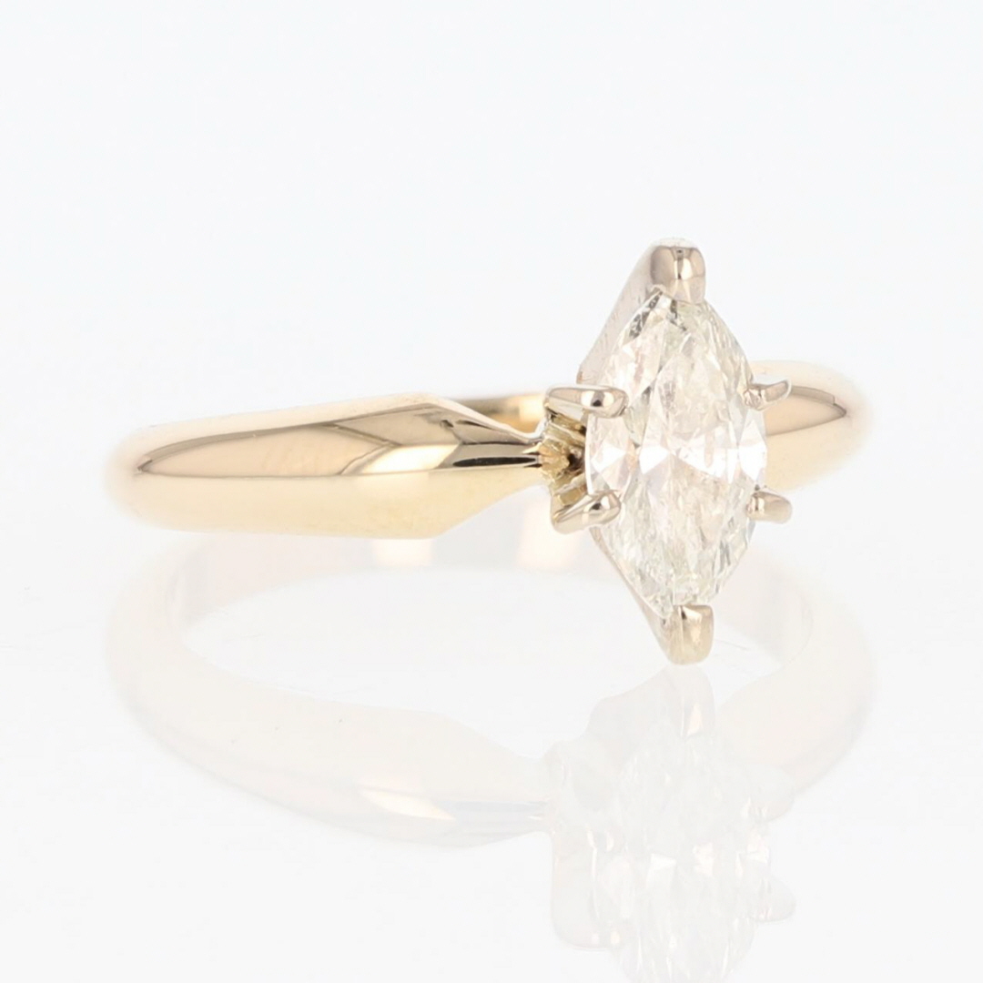 .48ct Marquise Cut Diamond Solitaire Engagement Ring 14k Yellow Gold Size 4