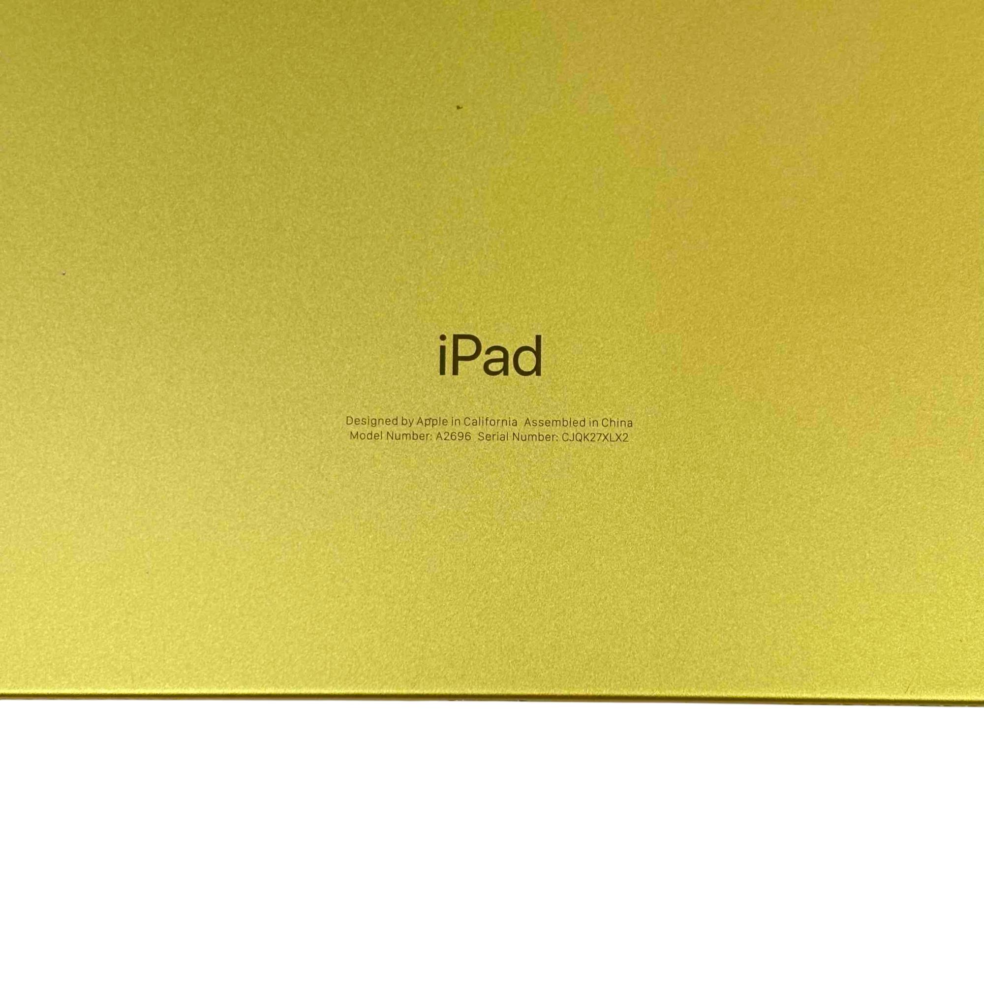Apple iPad 10th Generation MPQ23LL/A 10.9-inch 64GB Yellow Tablet