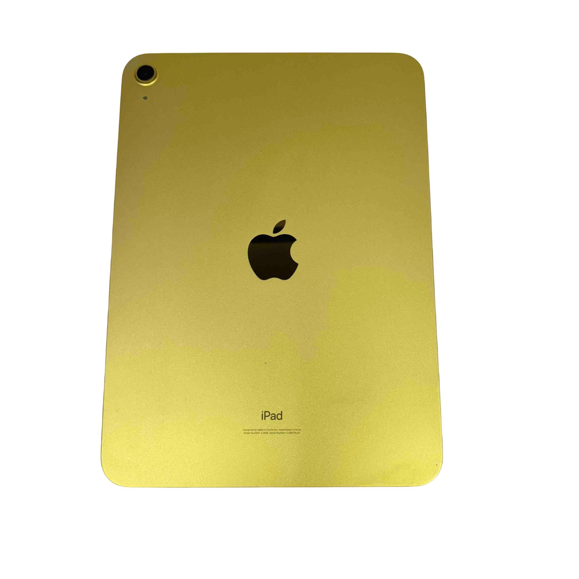 Apple iPad 10th Generation MPQ23LL/A 10.9-inch 64GB Yellow Tablet