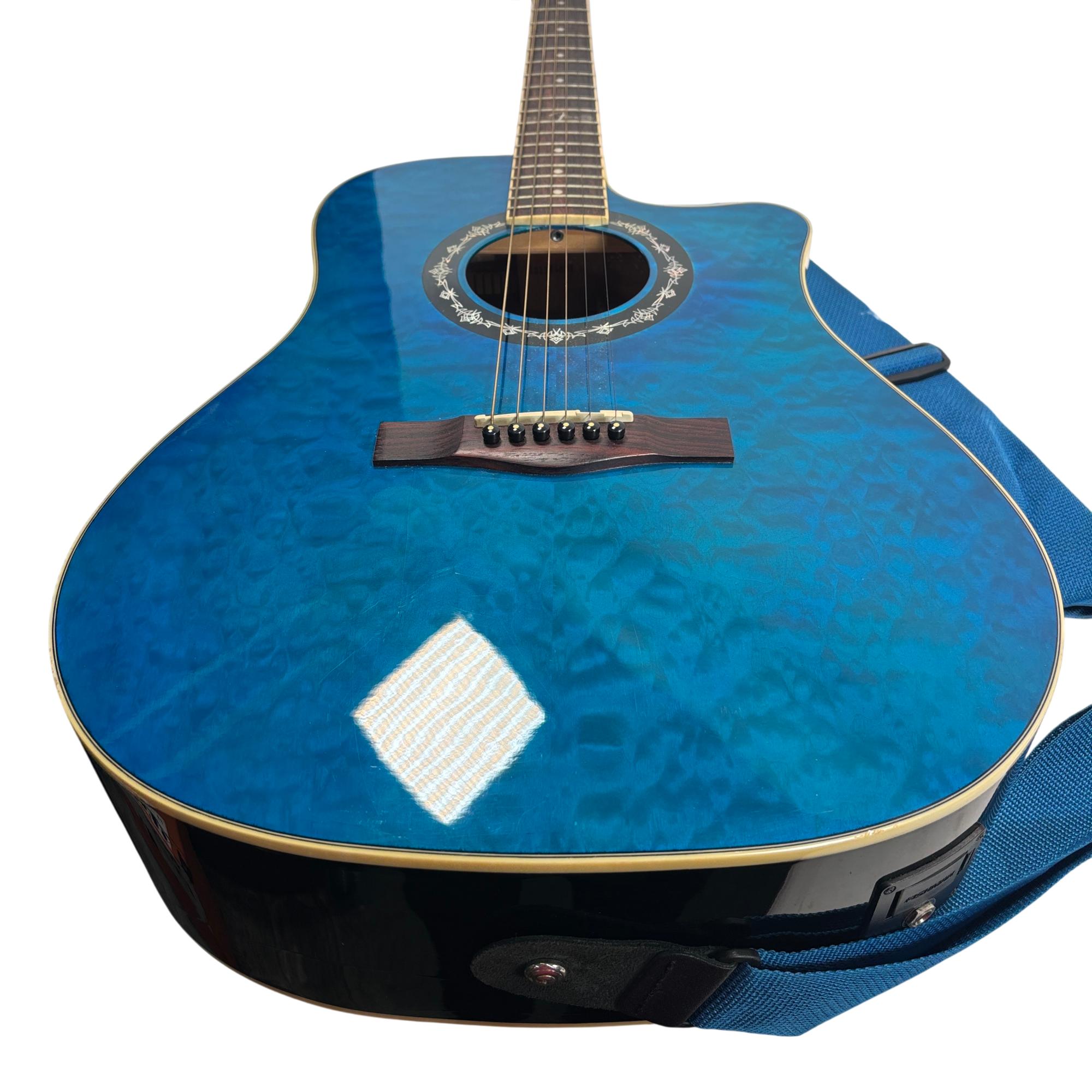 Fender T-Bucket 300CE TBL Transparent Blue Acoustic-Electric