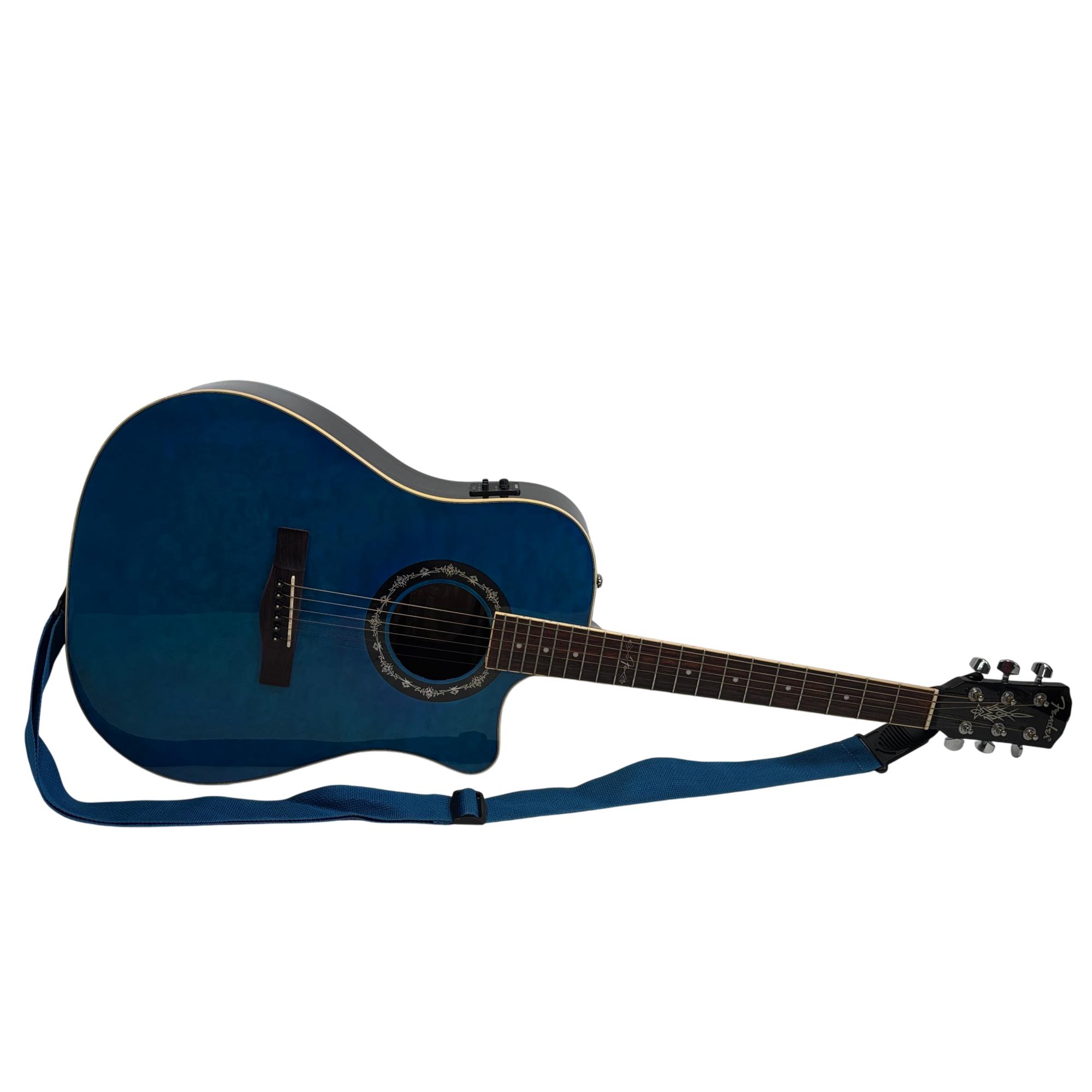 【11545】Fender T-Bucket 300CE エレアコ ブルー Fender T-Bucket 300CE TBL Transparent Blue Acoustic-Electric