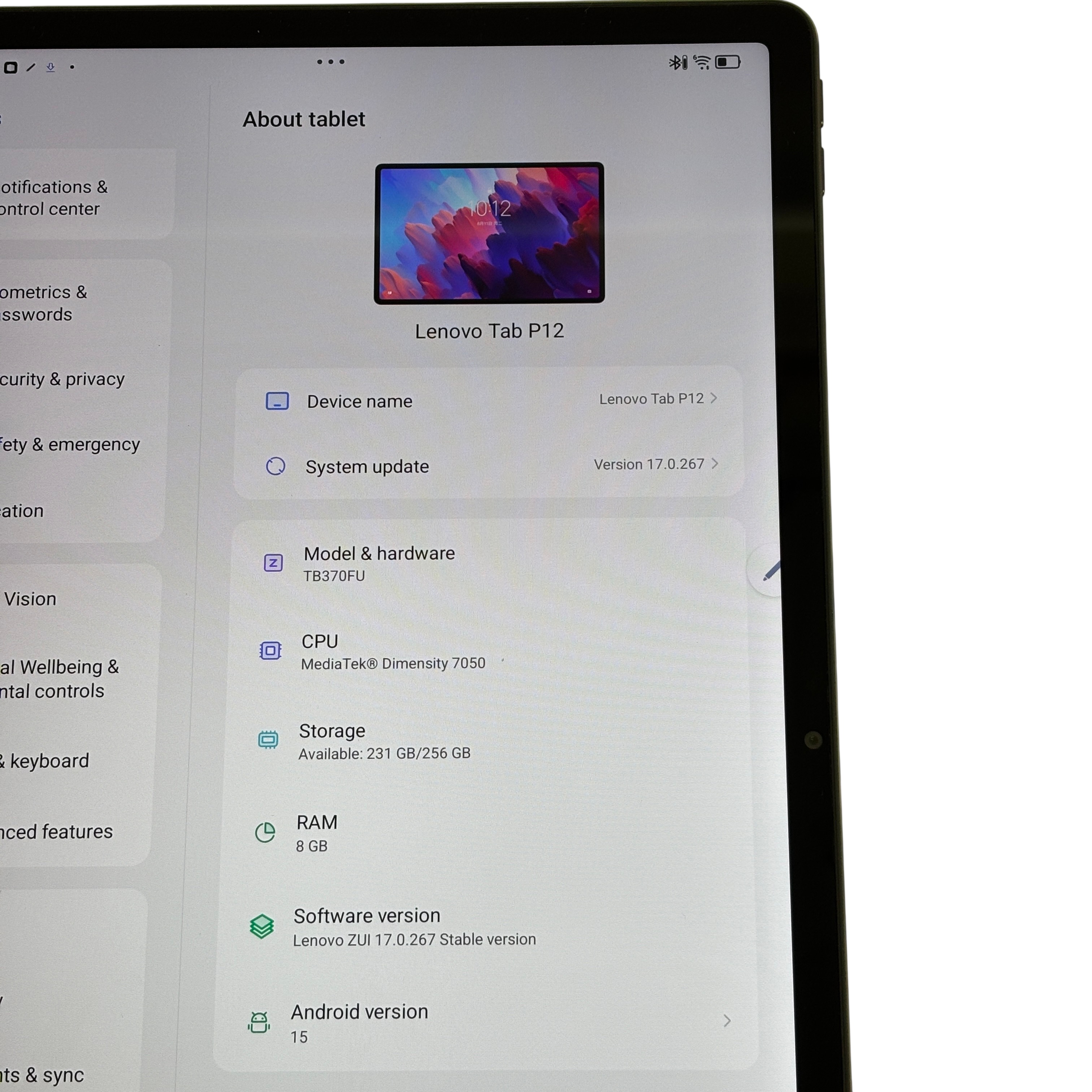Lenovo Tab P12 TB370FU 12.7