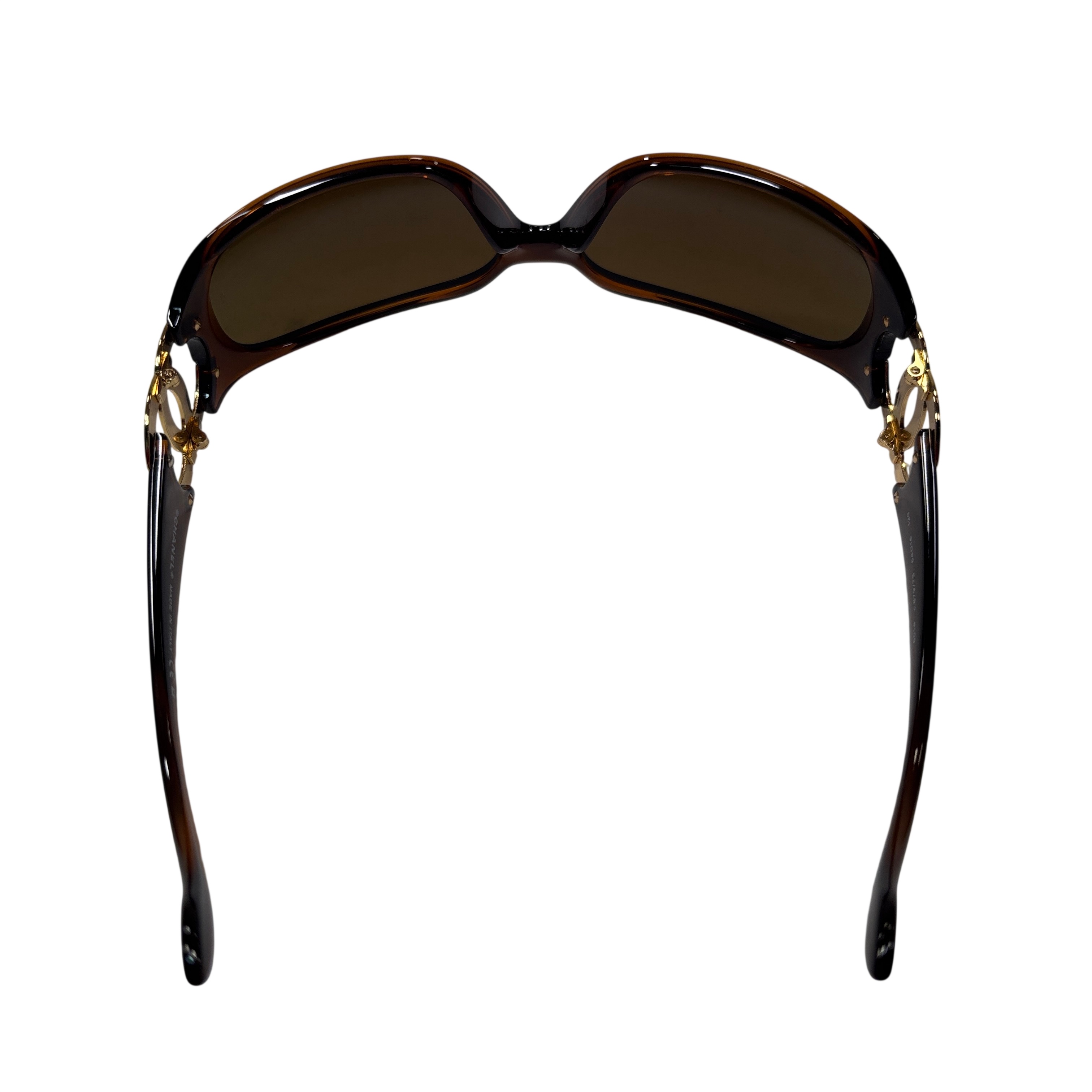 【極美品】CHANEL シャネル ラパン ハット CCロゴ バイカラー Chanel 6014 Tortoise Shell Acetate Frame/Gold CC Logo Sunglasses