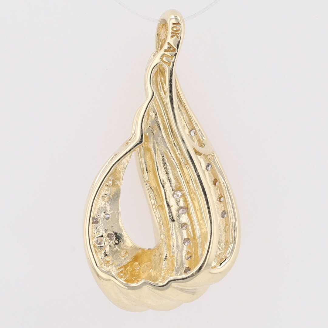 04ctw Round Diamond Teardrop Pendant w/o Chain 10k Multi