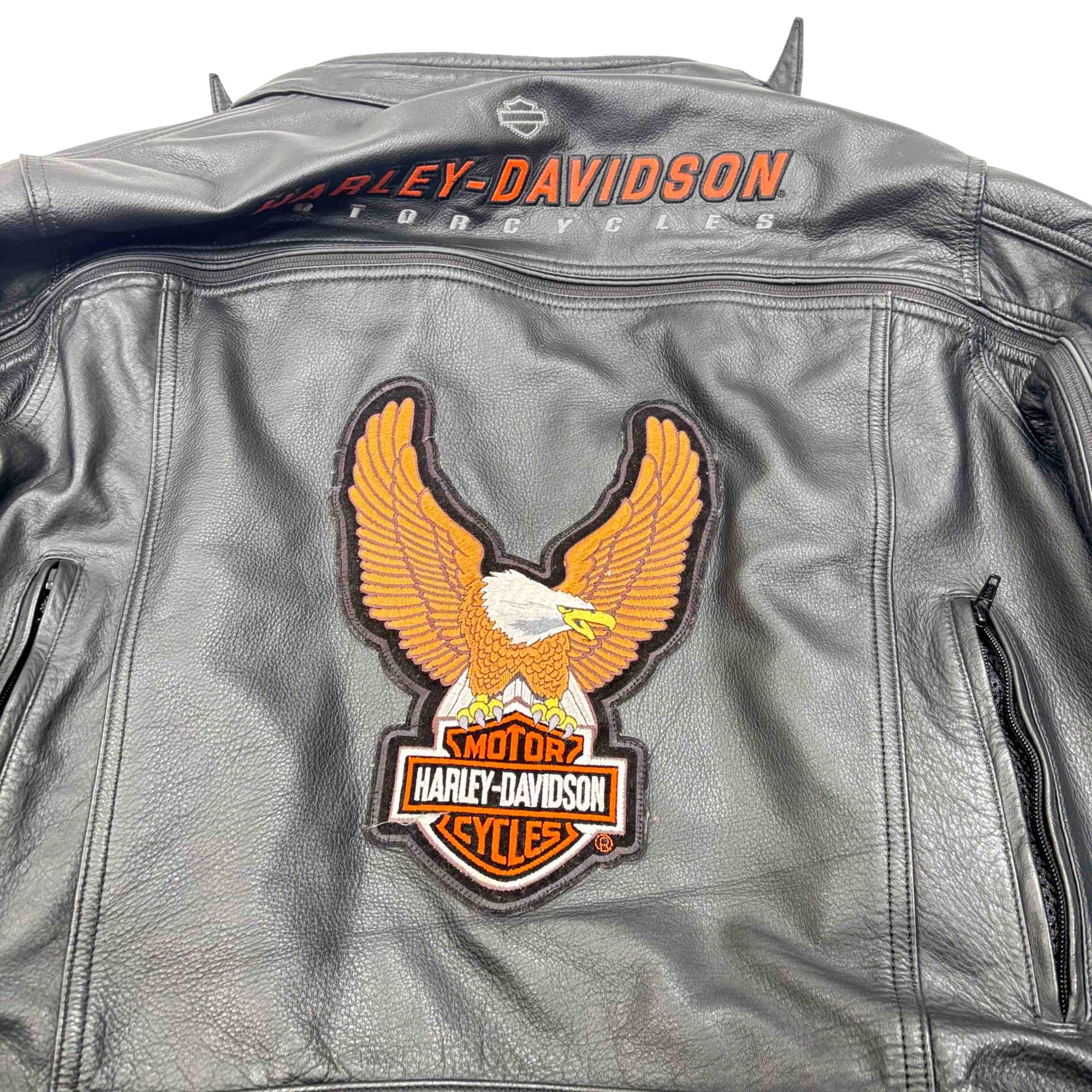 Harley-Davidson Men's Black Leather Jacket Size XL 9811708VM