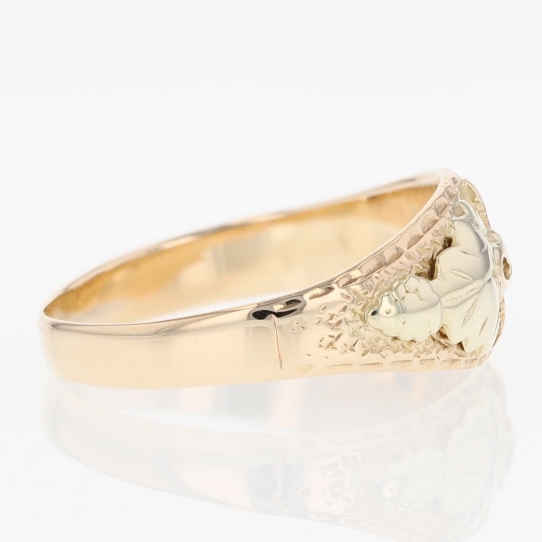 Black Hills Gold Dual Leaf Band Ring 10k Multi-Tone Gold