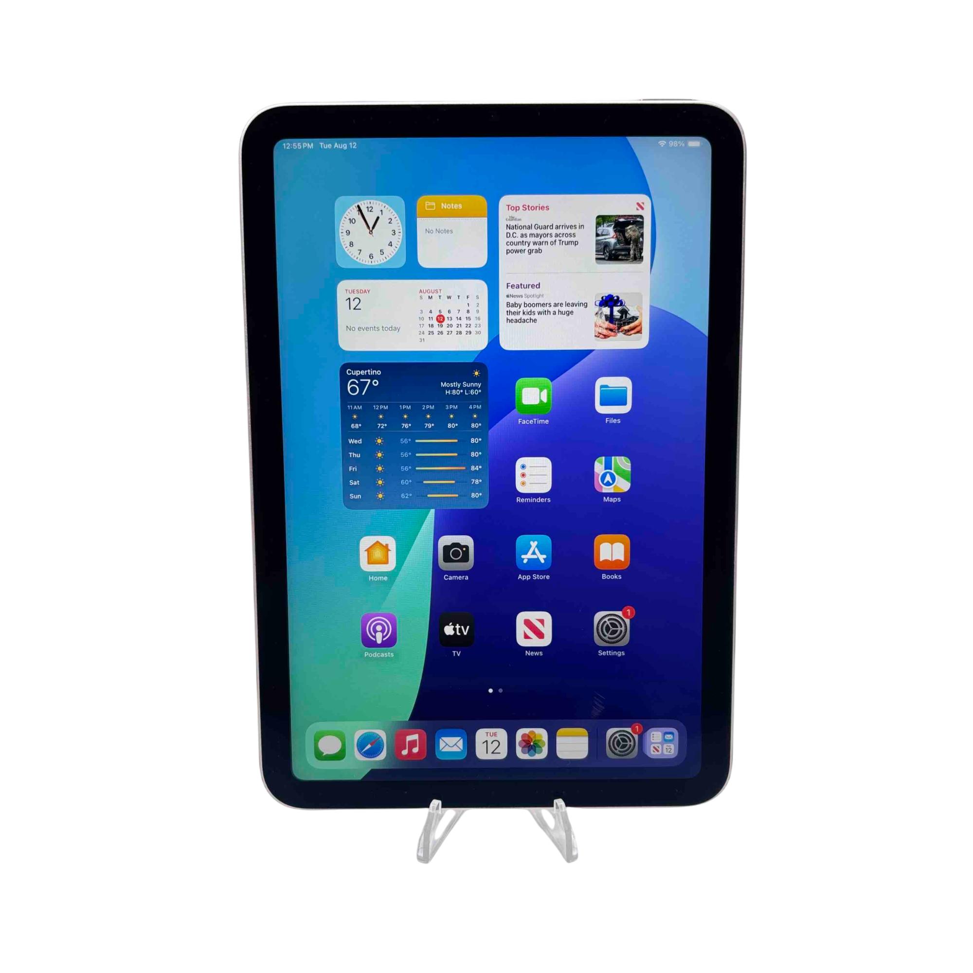 Apple MLWL3LL/A A2567 iPad Mini 6th Gen 64GB Wi-Fi Silver Tablet