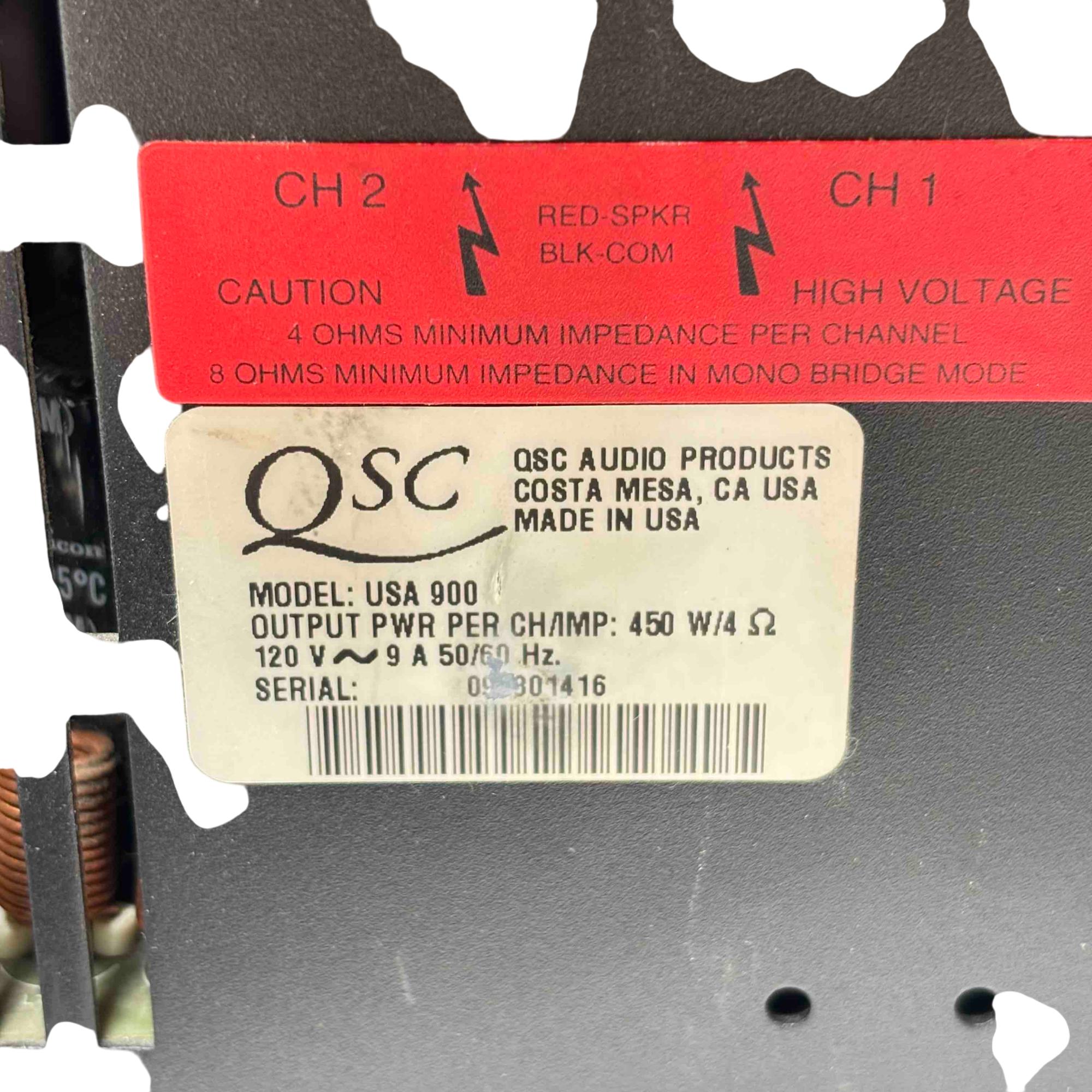 QSC USA 900 Professional 2-Channel Power Amplifier