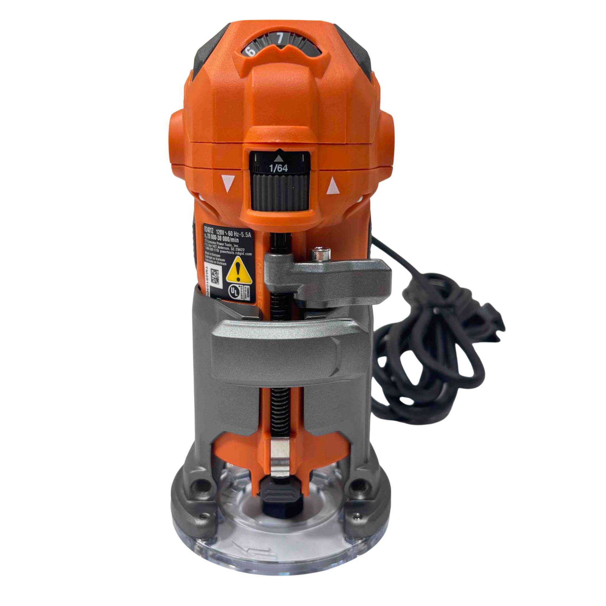 RIDGID R24012 1-1/2 HP 1/4-Inch Compact Fixed Base Router